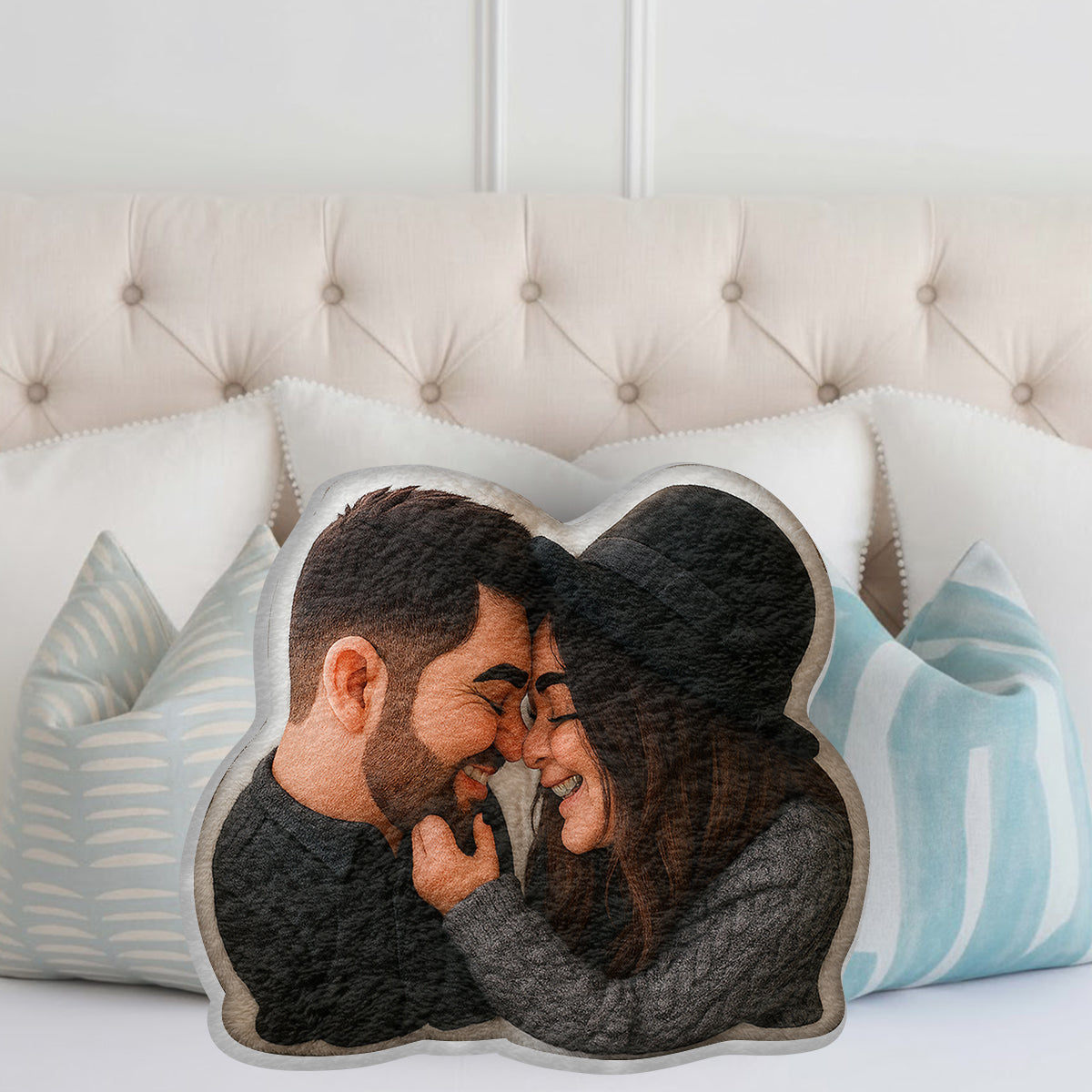 Coussin en fausse fourrure personnalisé en forme de mascotte exagérée, cadeau amusant