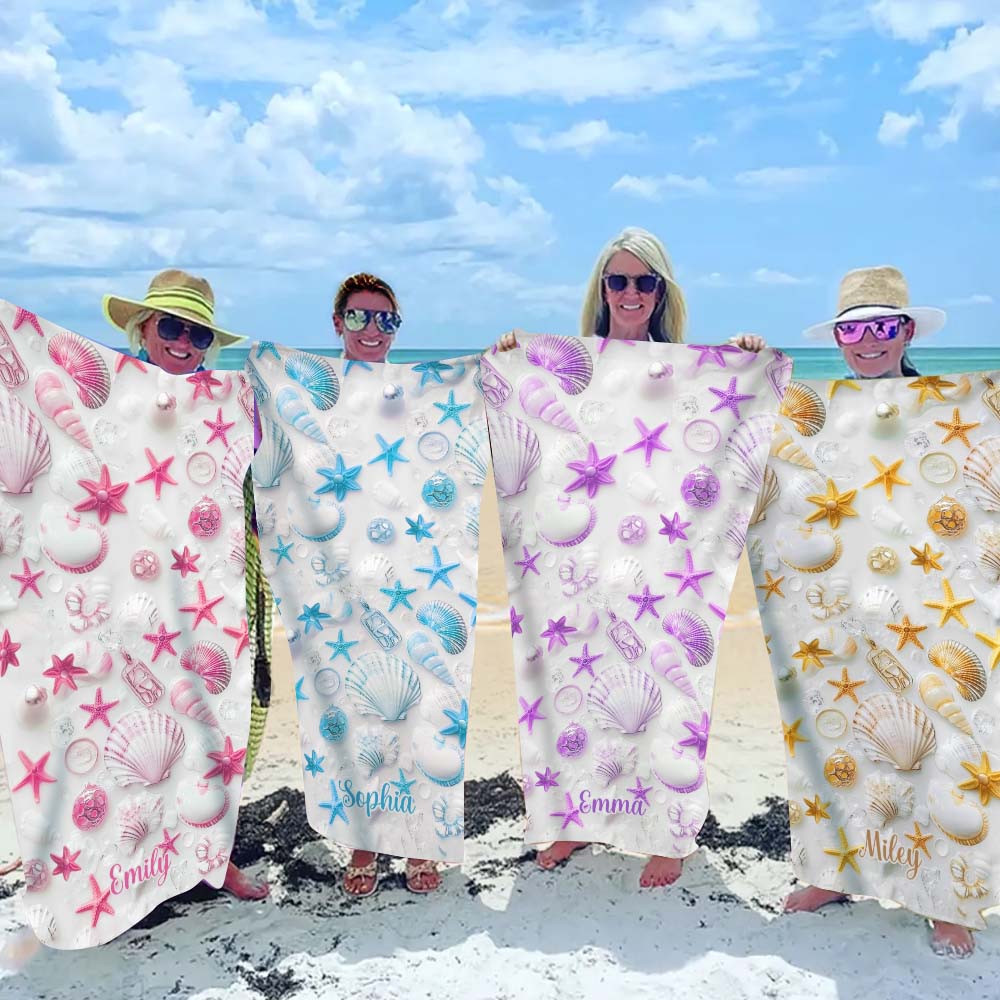 Beach Lovin' Girl - Personalized Sea Lover Quick-dry Beach Towel/ Bath Towel