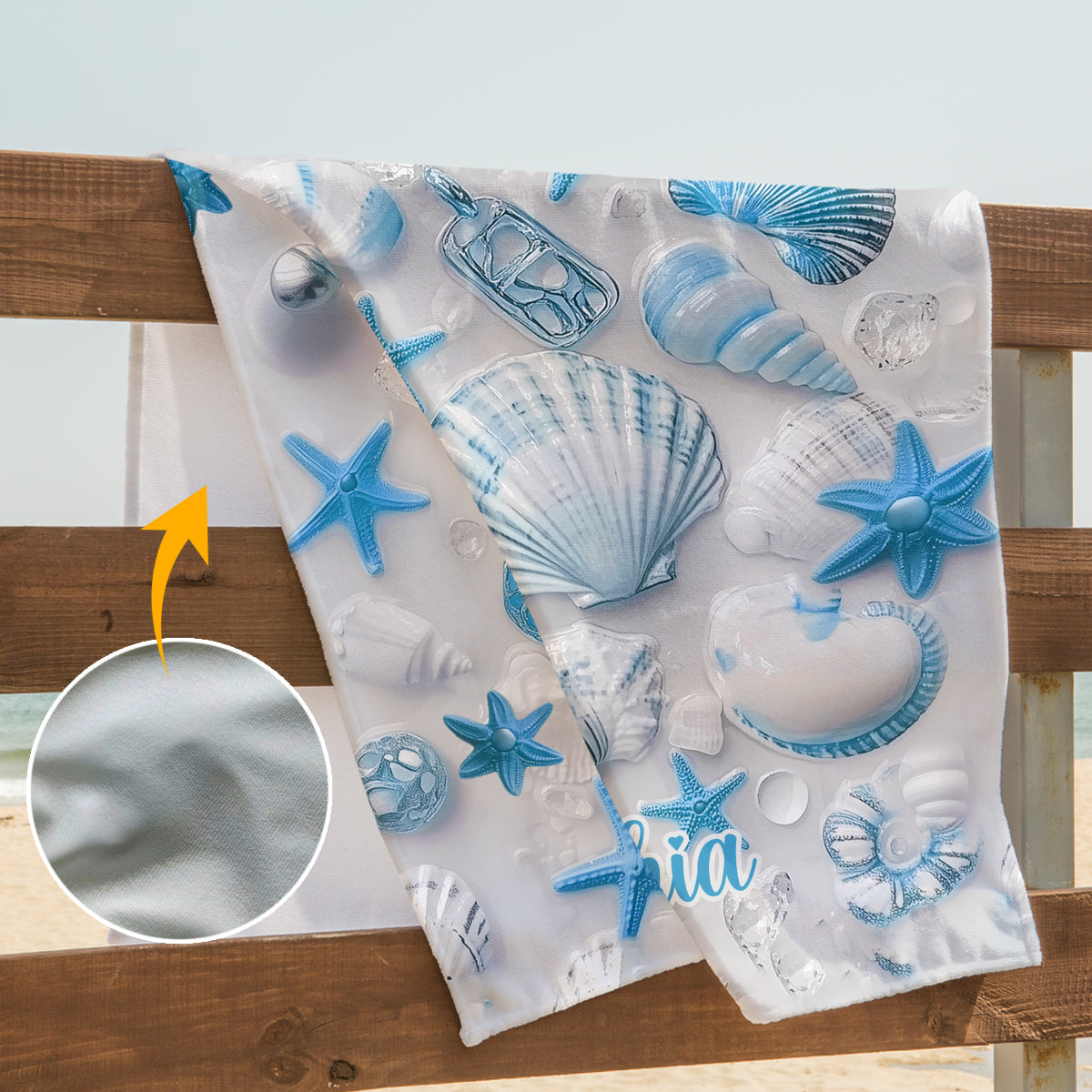 Beach Lovin' Girl - Personalized Sea Lover Quick-dry Beach Towel/ Bath Towel