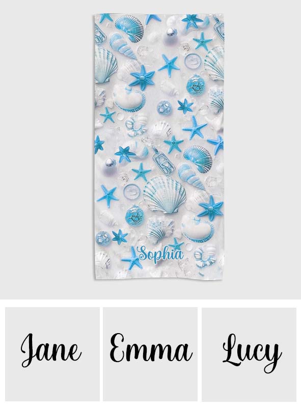 Beach Lovin' Girl - Personalized Sea Lover Quick-dry Beach Towel/ Bath Towel