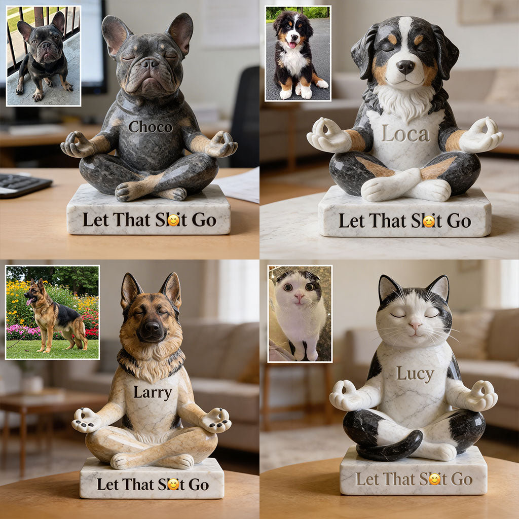 Laissez tomber ça - Plaque en acrylique personnalisée en forme de chien