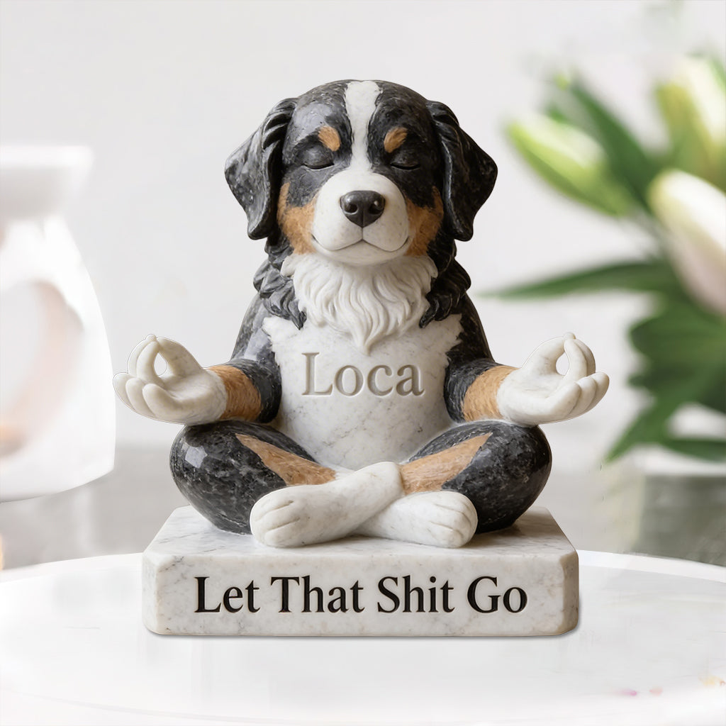Laissez tomber ça - Plaque en acrylique personnalisée en forme de chien