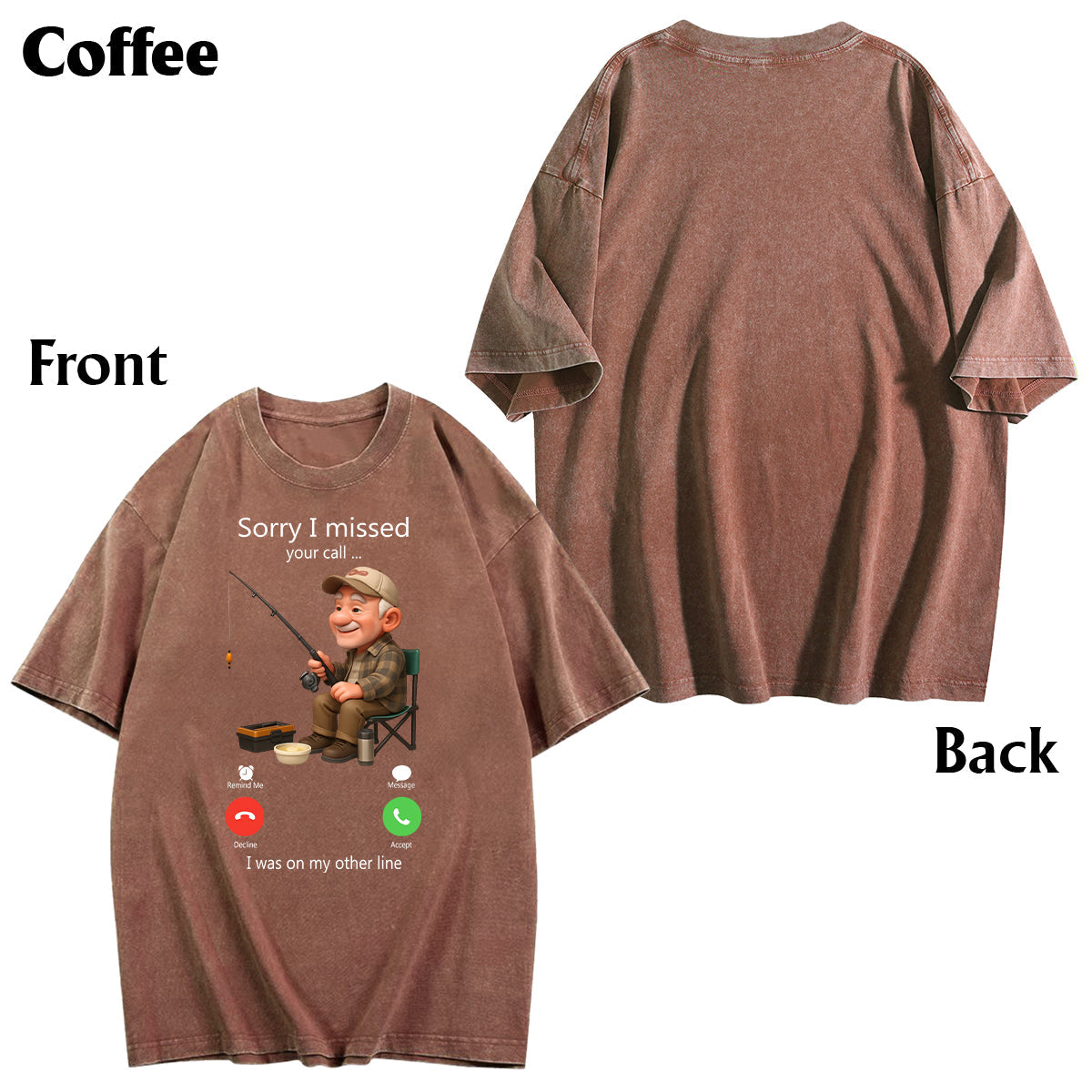 Désolé d'avoir manqué votre appel - T-shirt de pêche personnalisé