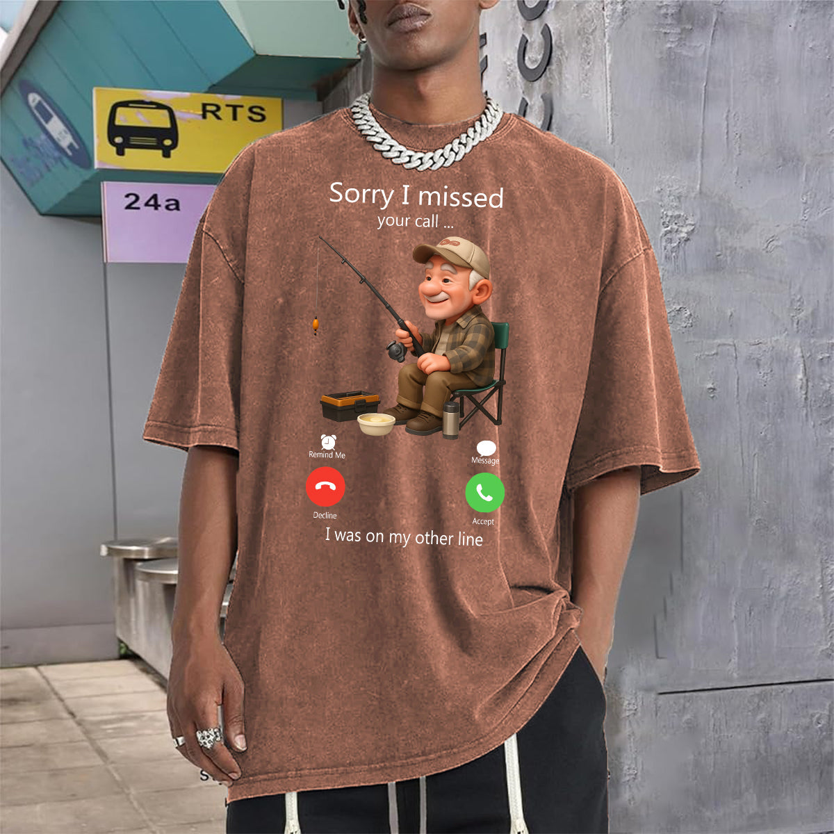 Désolé d'avoir manqué votre appel - T-shirt de pêche personnalisé