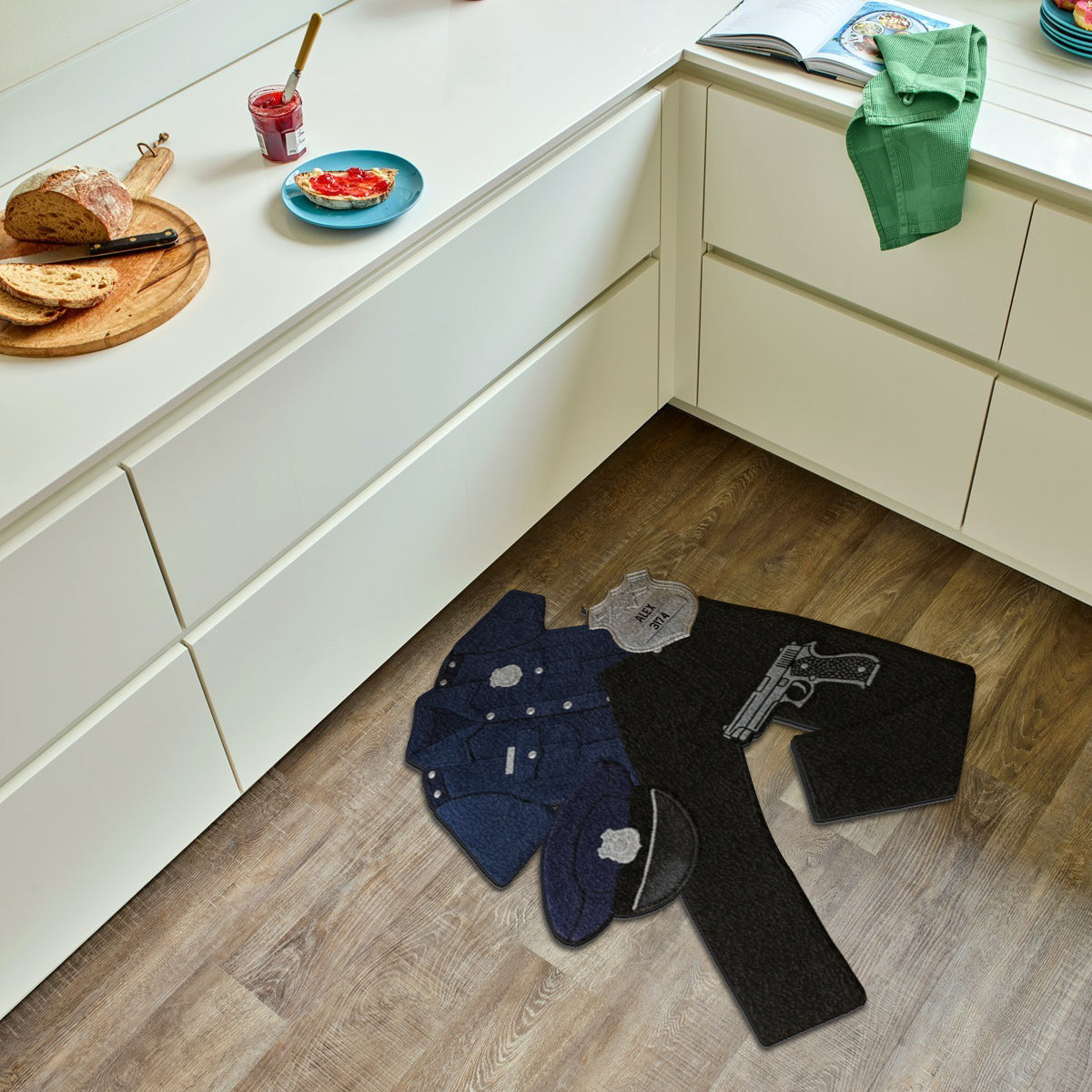 Tenues de police - Tapis de sol antidérapant personnalisé pour policier