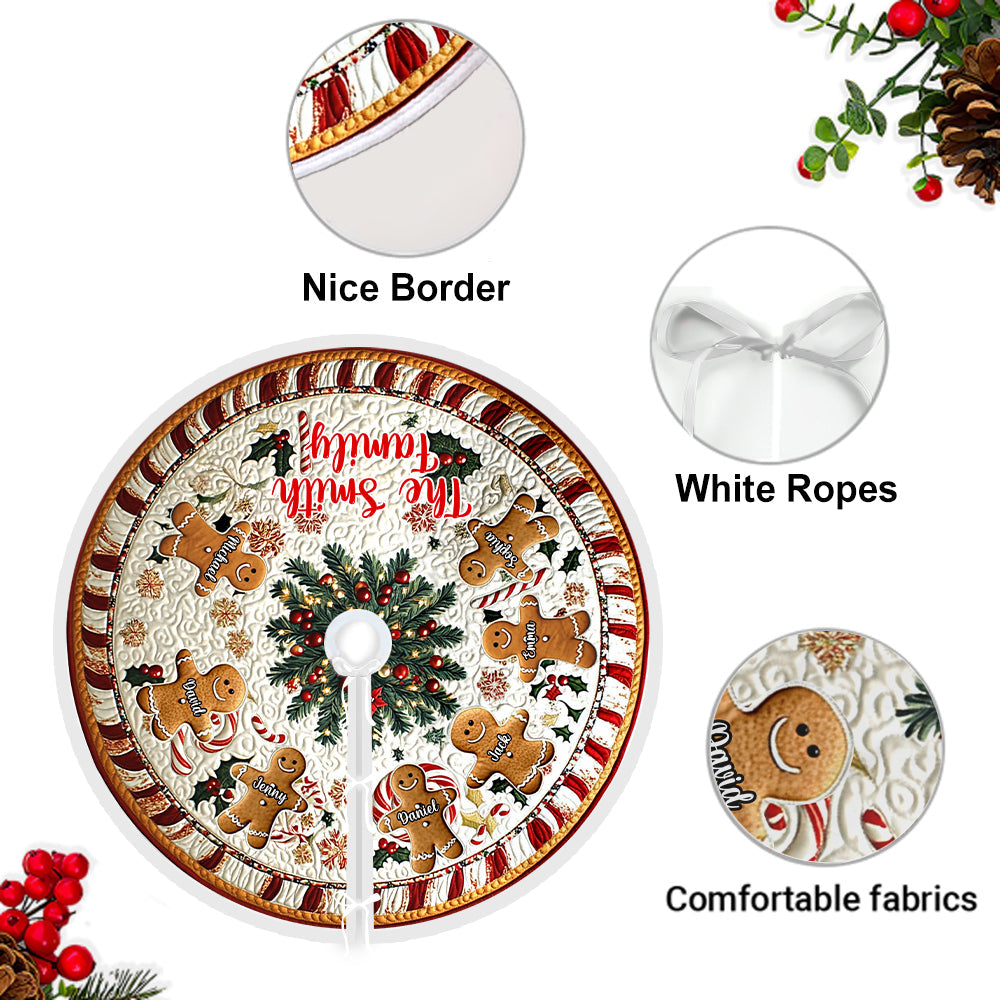 The Gingerbread Crew - Personalized Family Tree Skirt