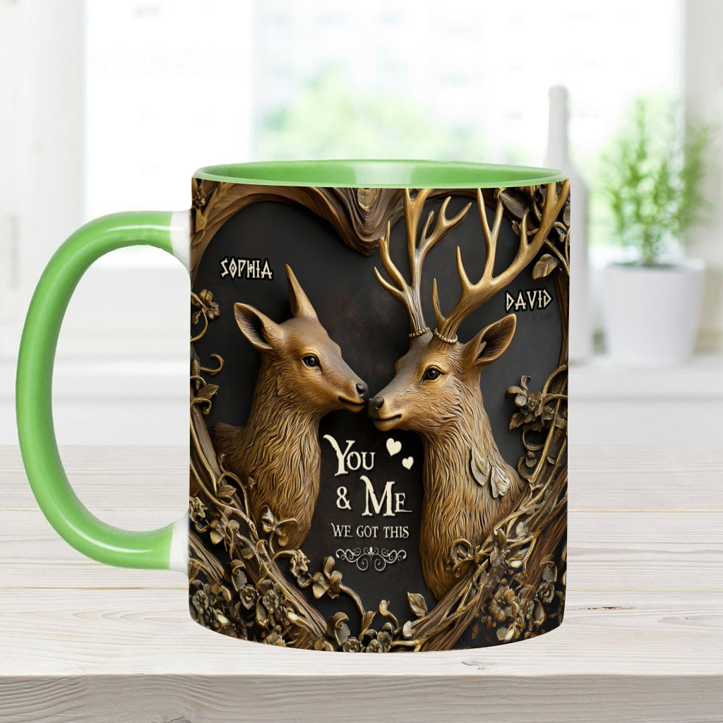 You & Me We Got This - Personalized Hunting Accent Mug