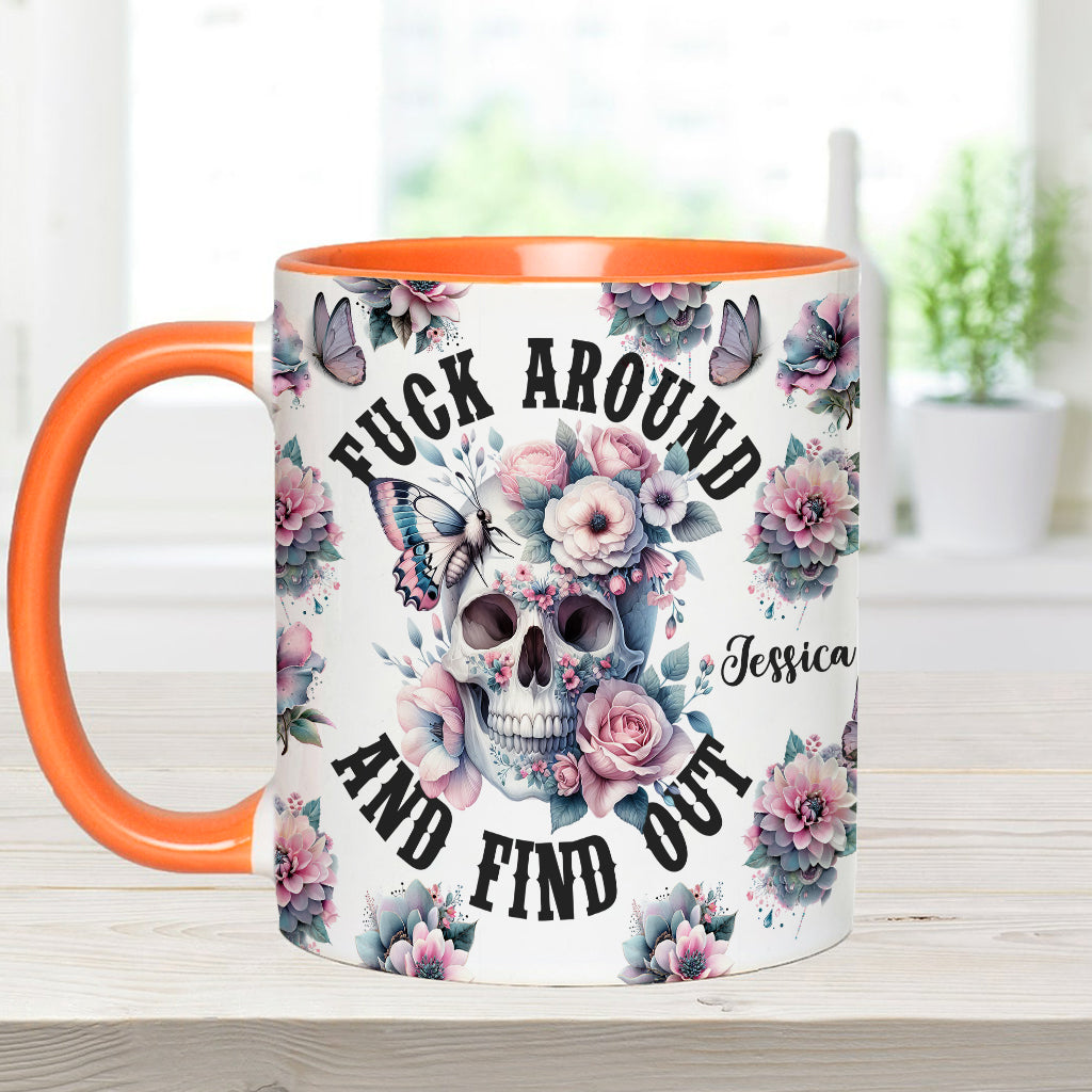 Fais des bêtises et découvre ce qui se passe - Mug personnalisé à motif crâne