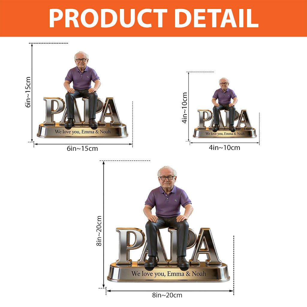 Custom Any Photo Best Gift For Dad, Grandpa - Personalized Father Custom Shaped Acrylic Plaque