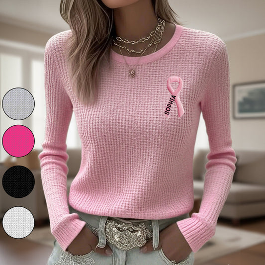 Ruban rose - T-shirt personnalisé intégral de sensibilisation au cancer du sein