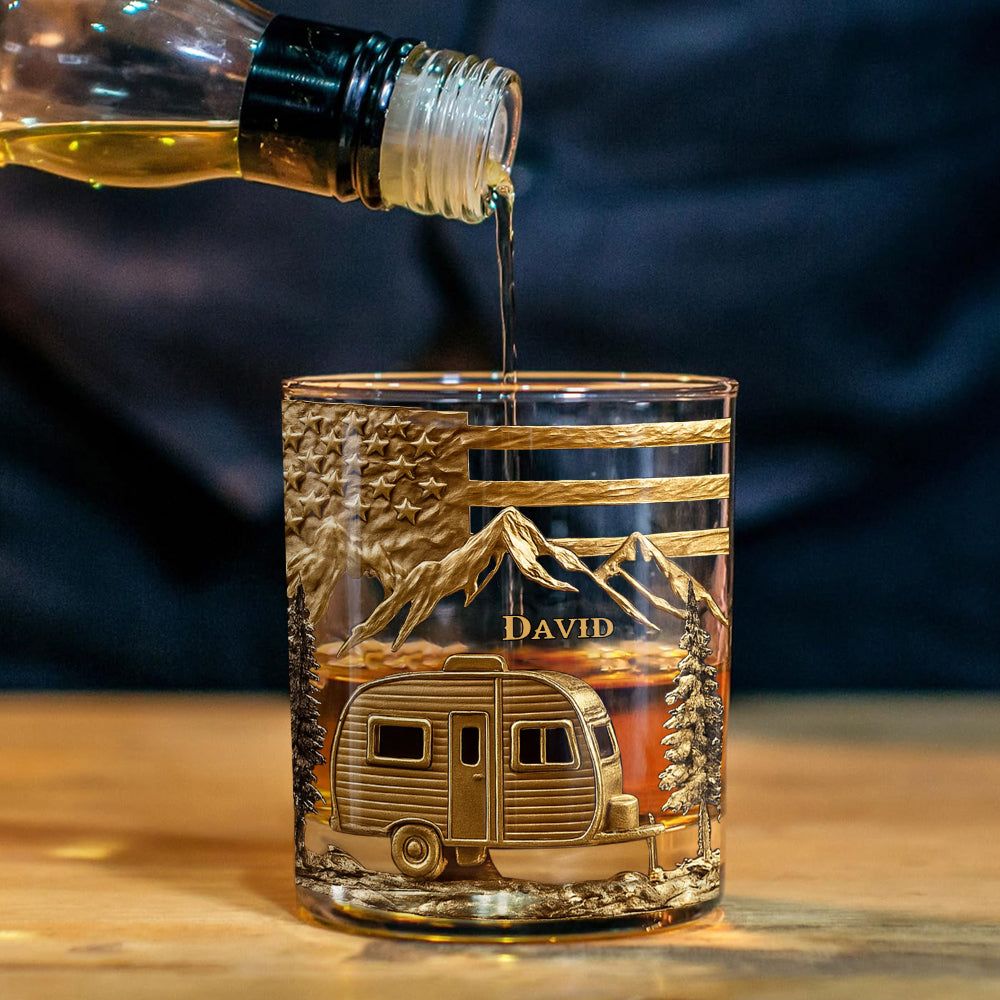 Campfire & Whiskey - Personalized Camping Whiskey Decanter Set