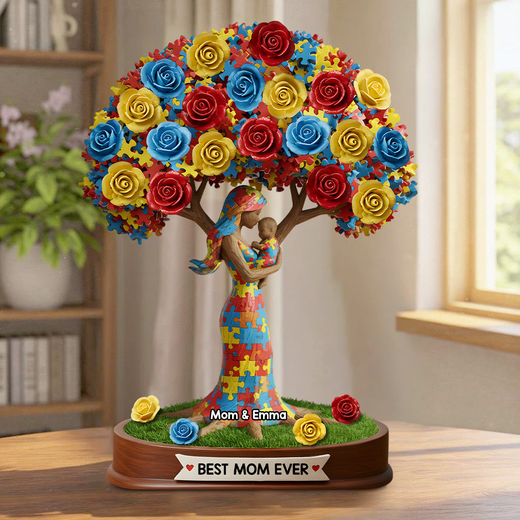 Strong Mama - Plaque acrylique personnalisée de sensibilisation à l'autisme