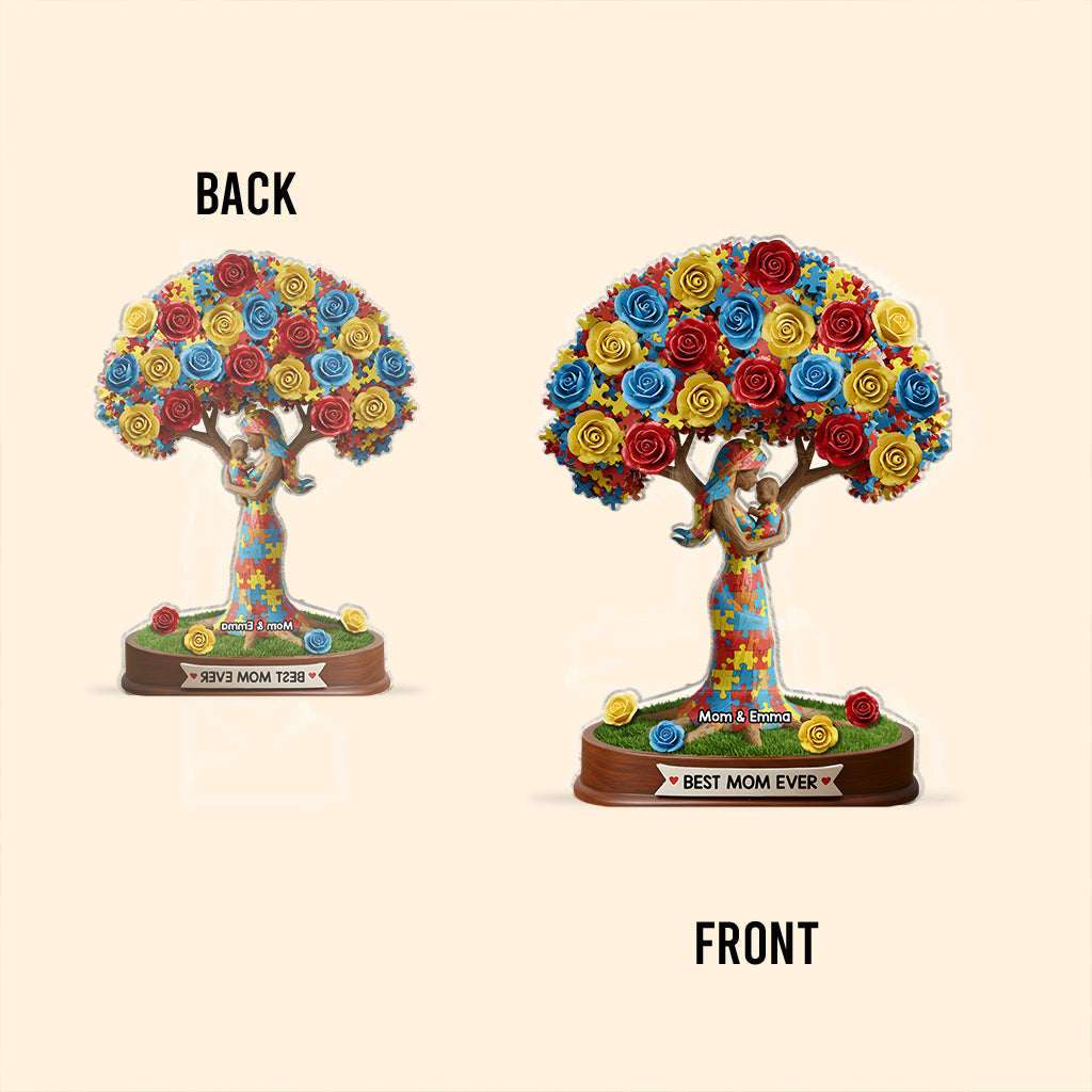 Strong Mama - Plaque acrylique personnalisée de sensibilisation à l'autisme