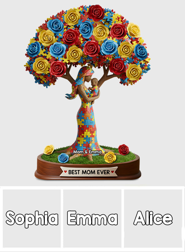 Strong Mama - Plaque acrylique personnalisée de sensibilisation à l'autisme