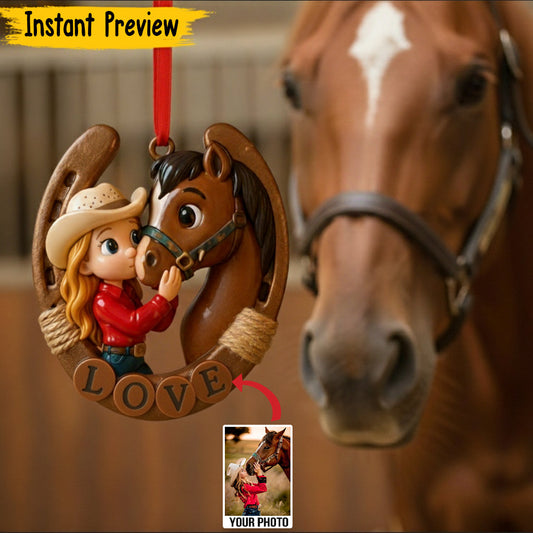 All You Need Is Love And A Horse - Personalized Horse Ornament