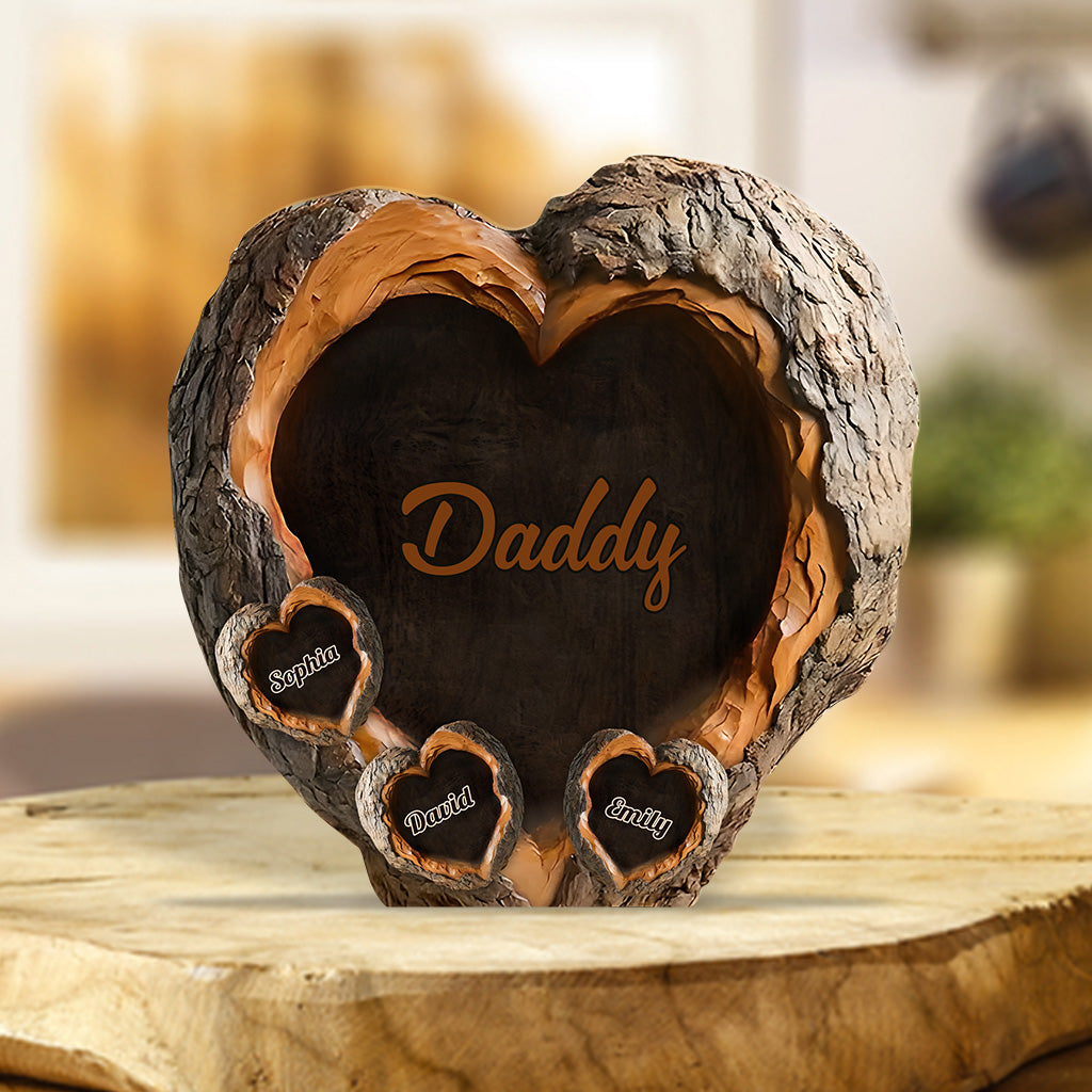 Daddy's Sweethearts - Personalized Father Custom Shaped Acrylic Plaque