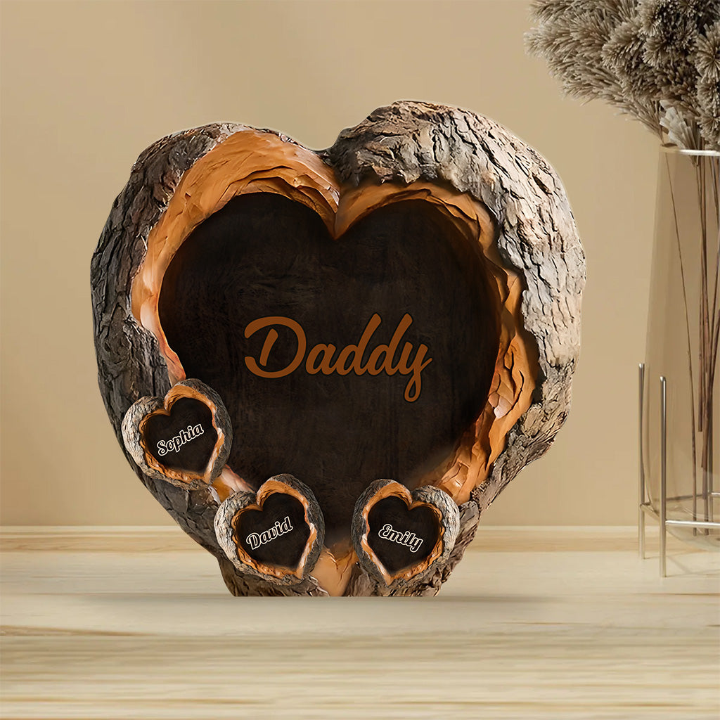 Daddy's Sweethearts - Personalized Father Custom Shaped Acrylic Plaque