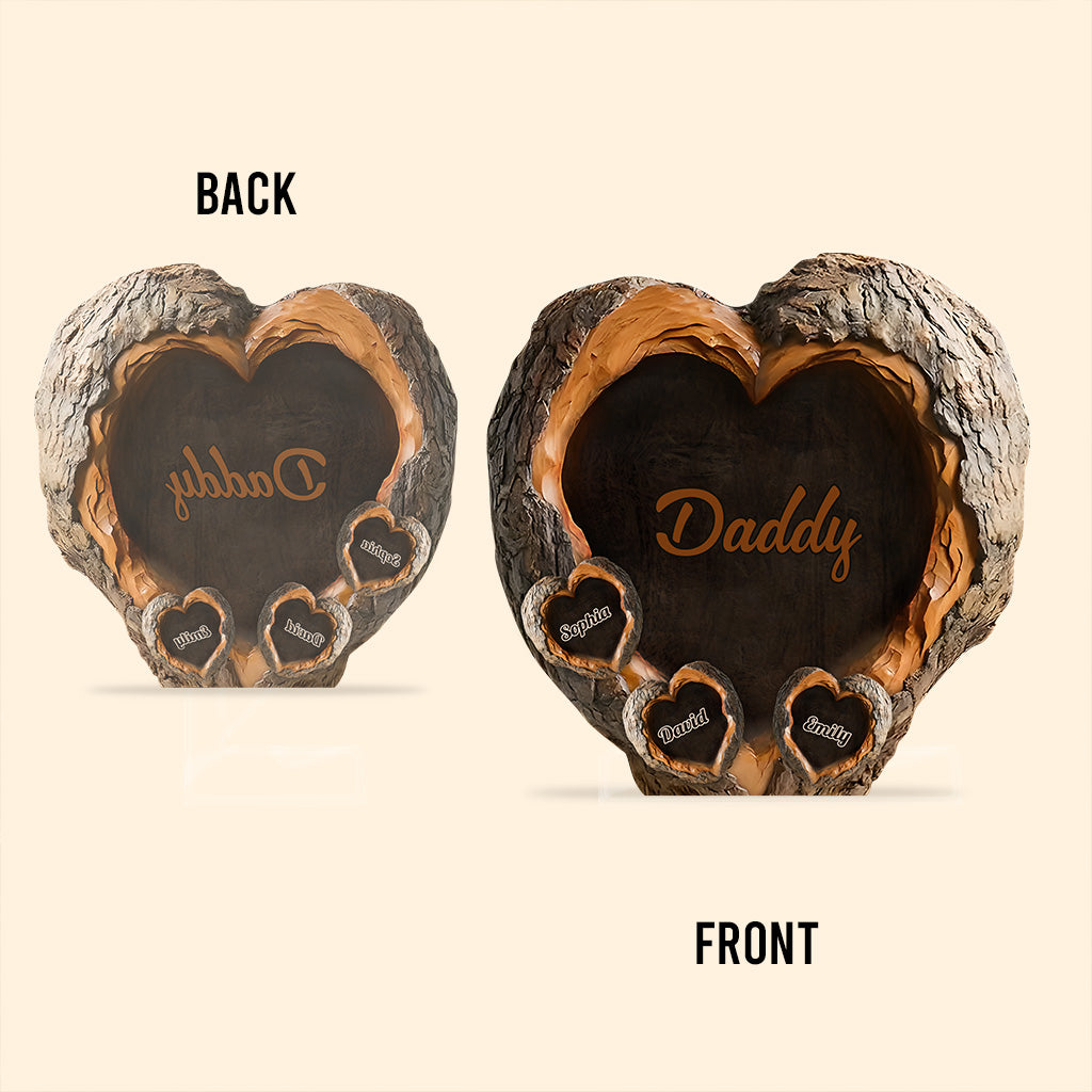 Daddy's Sweethearts - Personalized Father Custom Shaped Acrylic Plaque