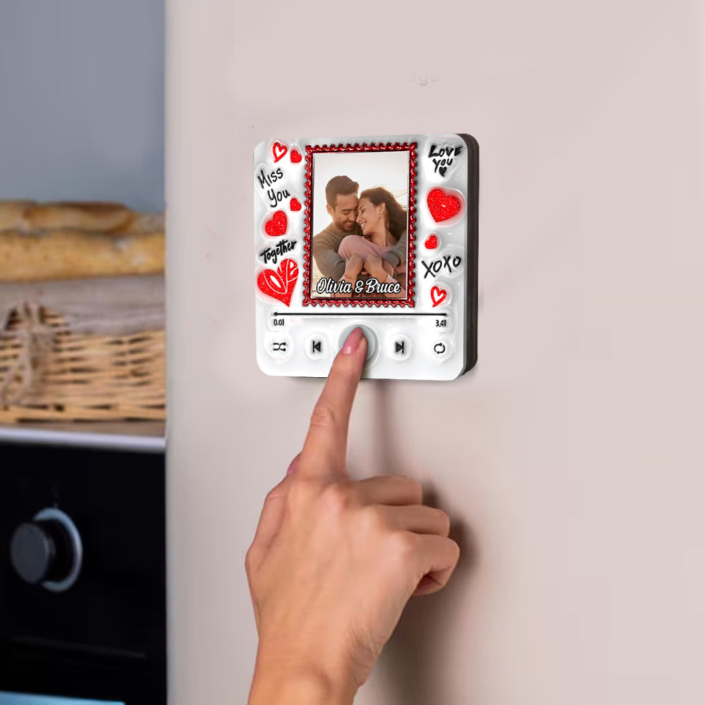 Transformez votre amour en chanson - Aimant de réfrigérateur musical personnalisé pour couples