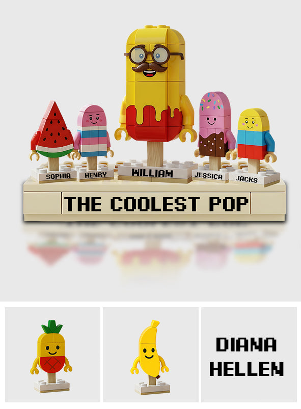 The Coolest Pop - Personalized Grandpa Custom Shaped Acrylic Plaque