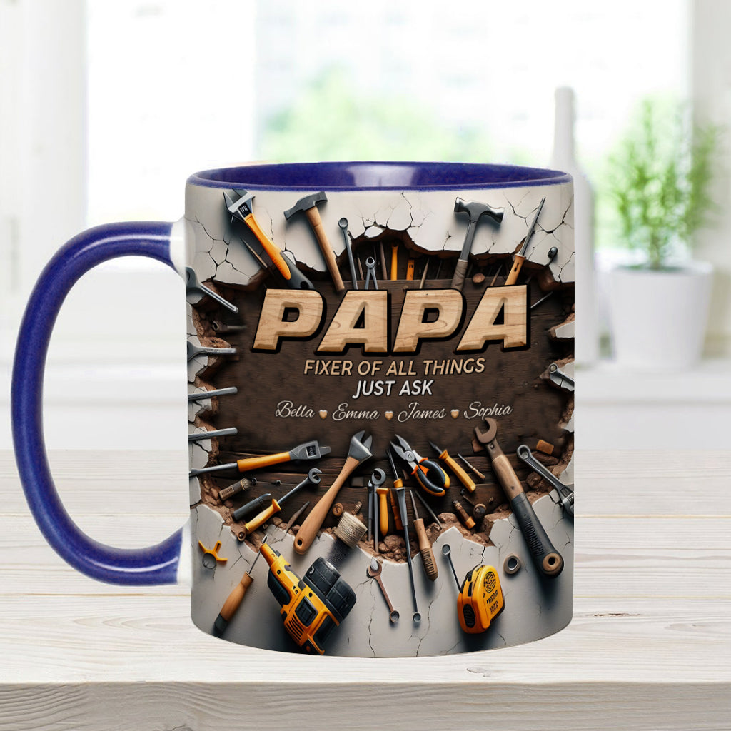 Best Dad/ PaPa Ever - Personalized Father Accent Mug