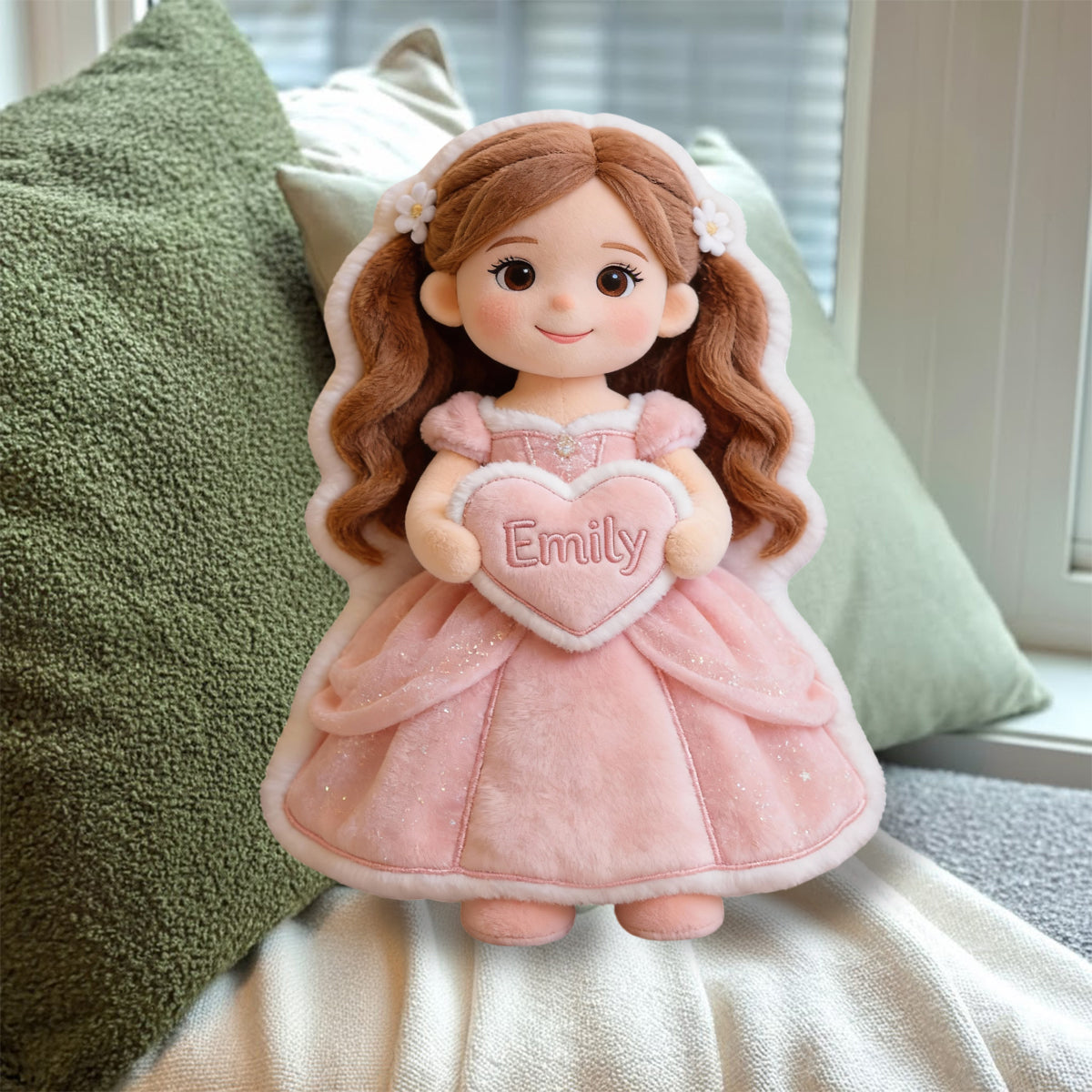 Custom Any Photo Beautiful Princess - Personalized Kid Faux Fur Shaped Pillow
