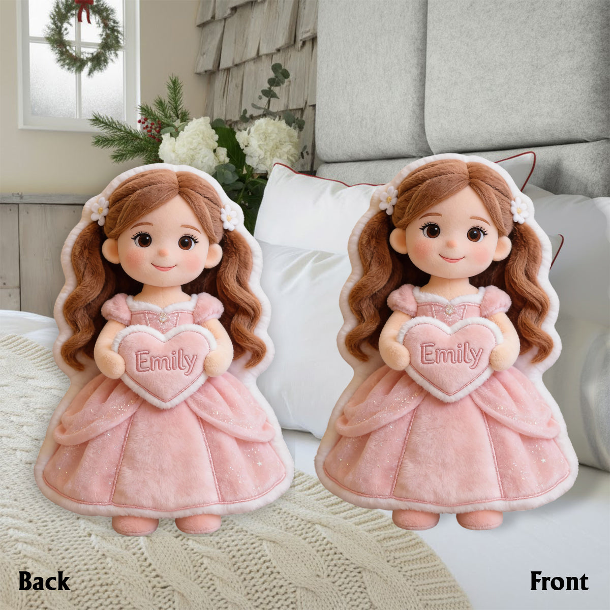 Custom Any Photo Beautiful Princess - Personalized Kid Faux Fur Shaped Pillow