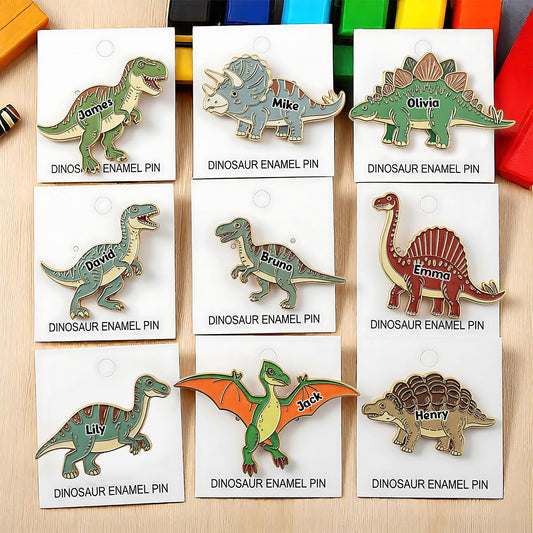 Collection de dinosaures pour enfants - Pin's personnalisé pour enfants