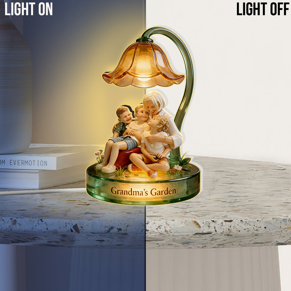 Perfect Gift For Grandma - Personalized Grandma Acrylic LED Night Light