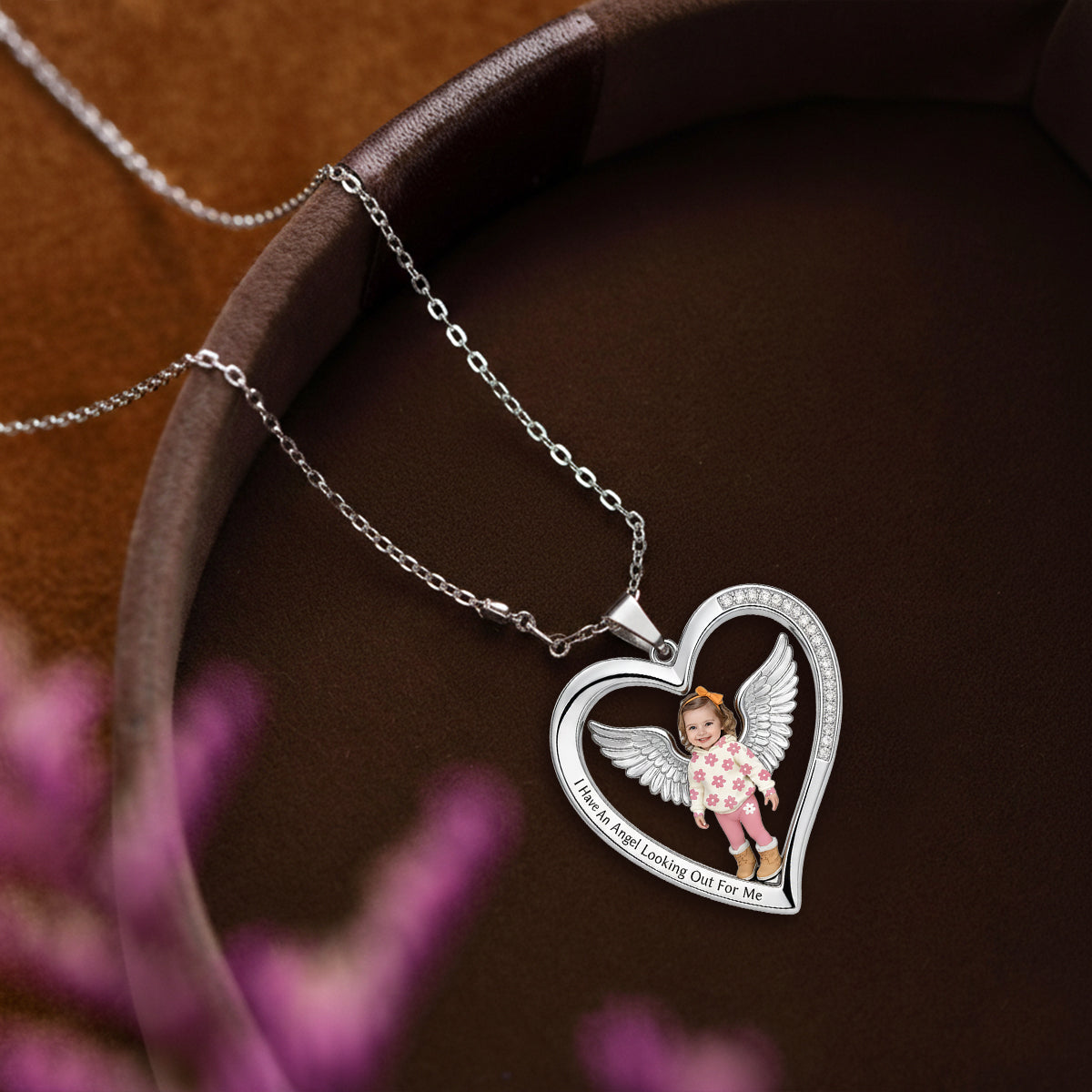 Collier pendentif en métal personnalisé avec photo - Collier commémoratif en forme de pendentif en métal -