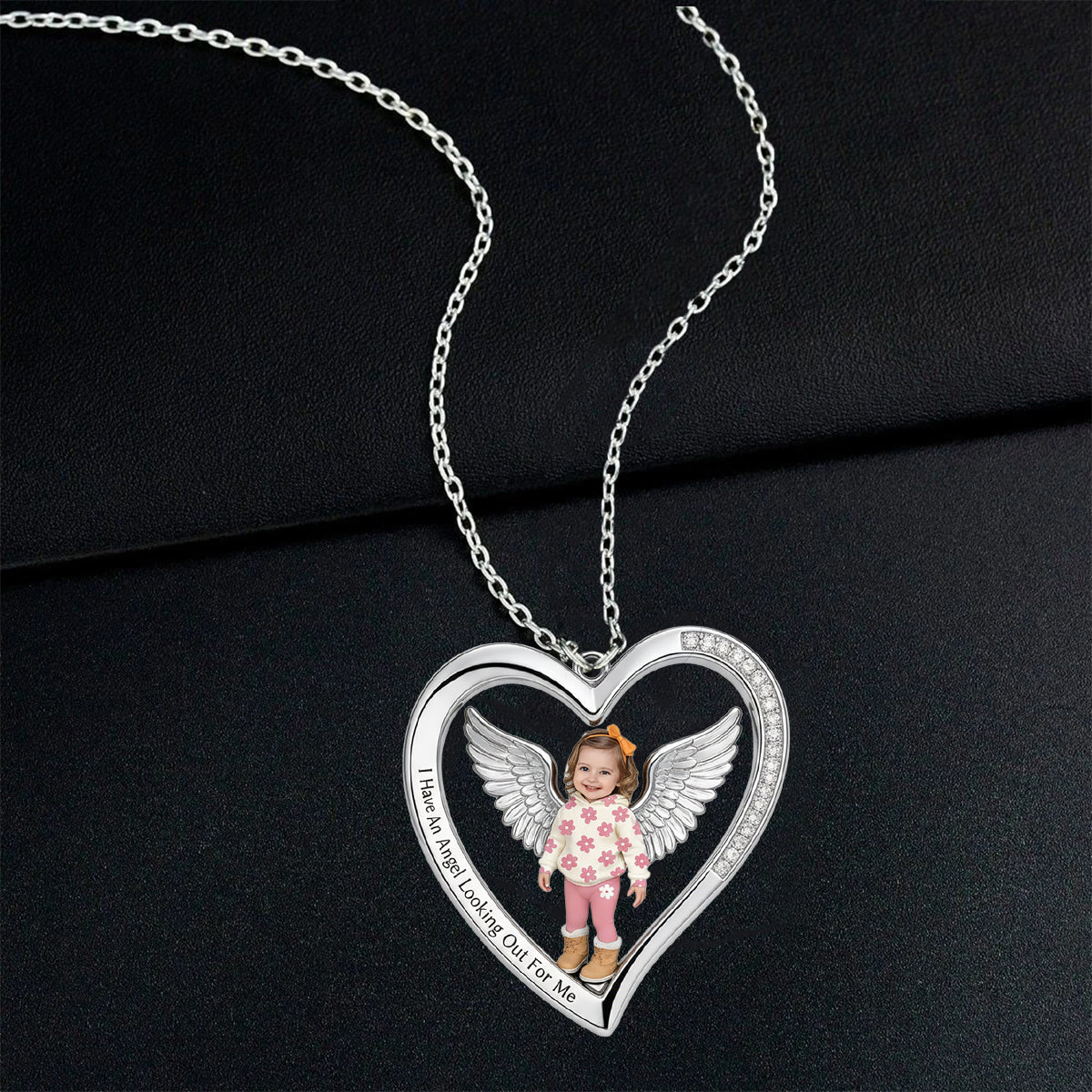 Collier pendentif en métal personnalisé avec photo - Collier commémoratif en forme de pendentif en métal -