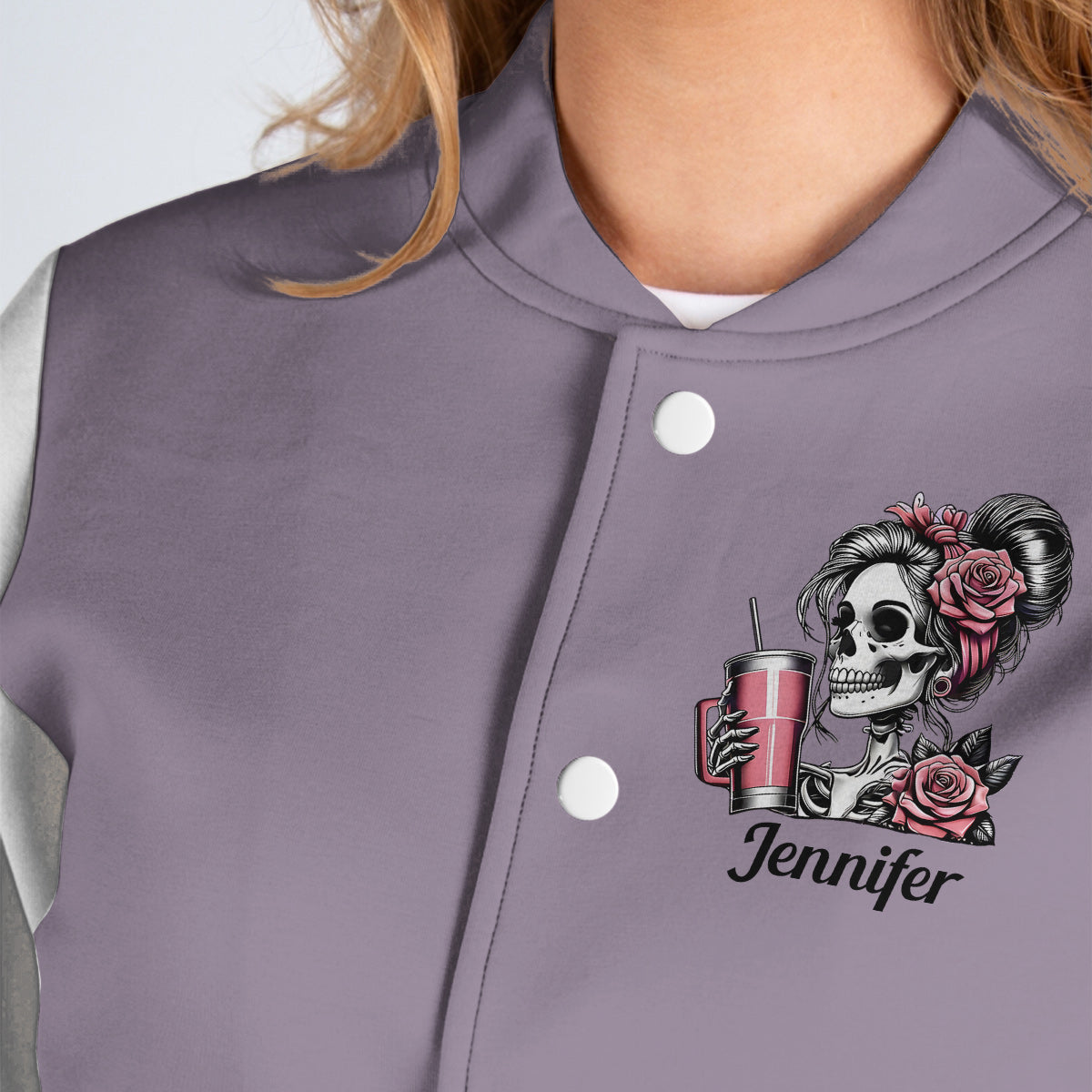 Cool Skull - Personalized Skull Varsity Jacket