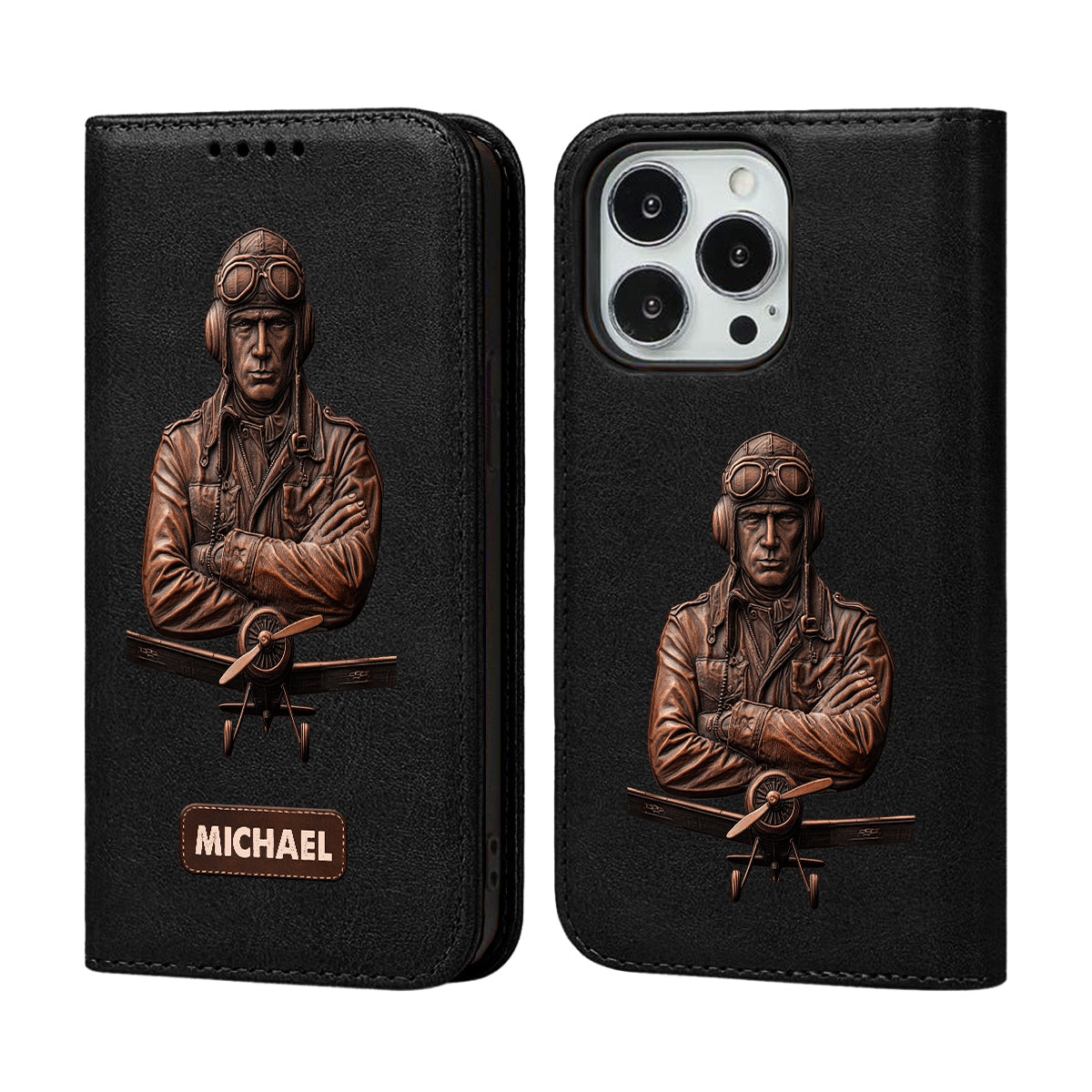 Le ciel n'est pas la limite - Étui portefeuille personnalisé pour téléphone portable avec dragonne, idéal pour les pilotes