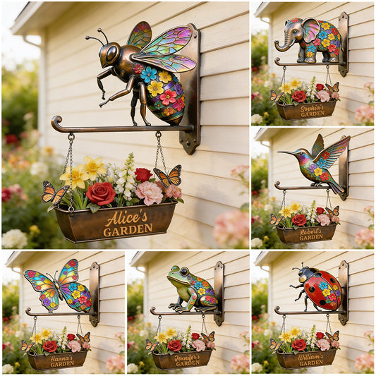 Bienvenue dans le jardin - Panneau mural en bois de jardinage personnalisé