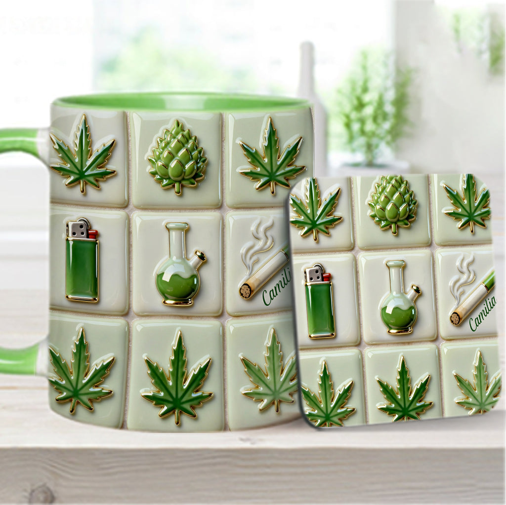 Mug personnalisé Green Magic Leaf - Motif cannabis
