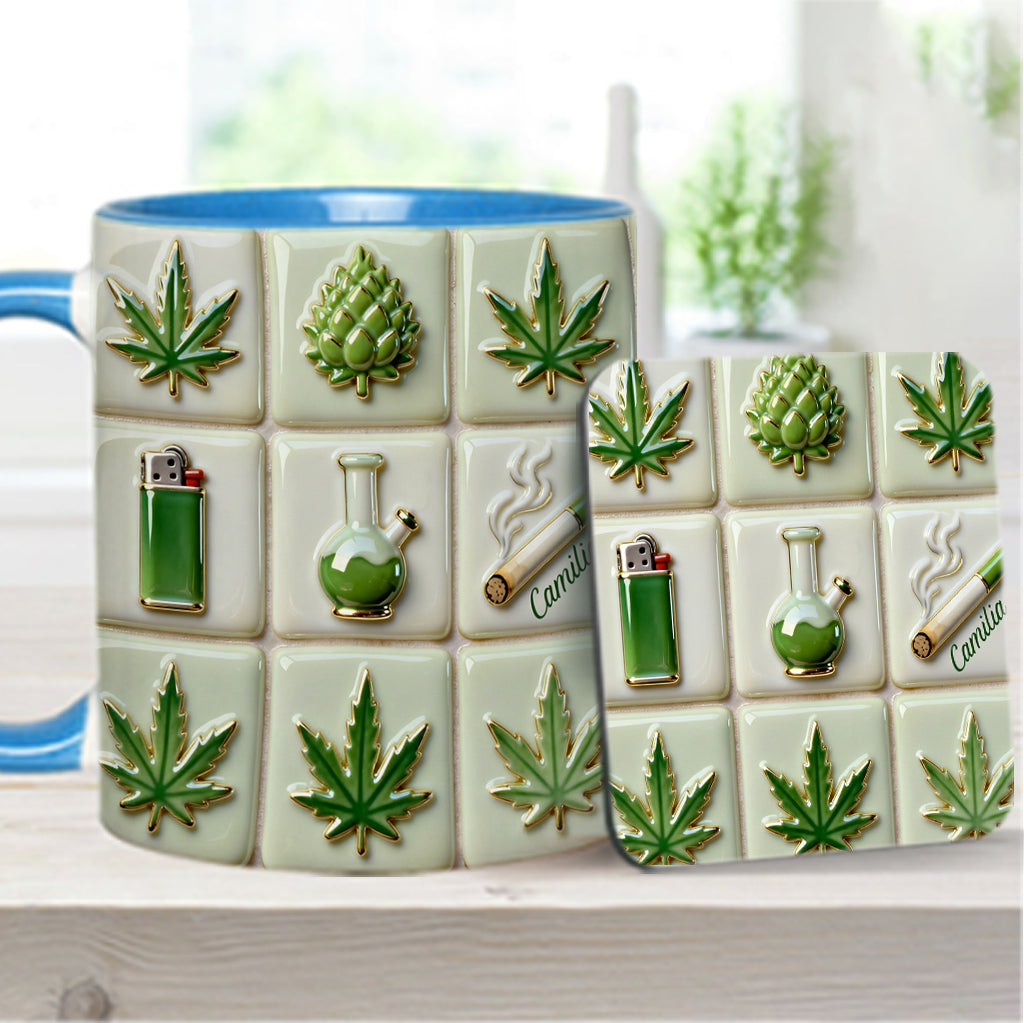 Mug personnalisé Green Magic Leaf - Motif cannabis