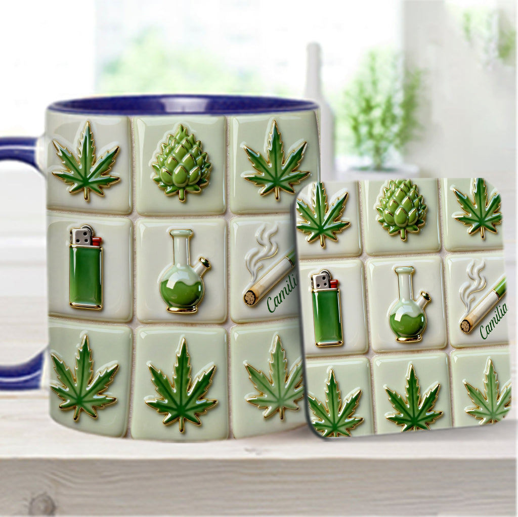Mug personnalisé Green Magic Leaf - Motif cannabis