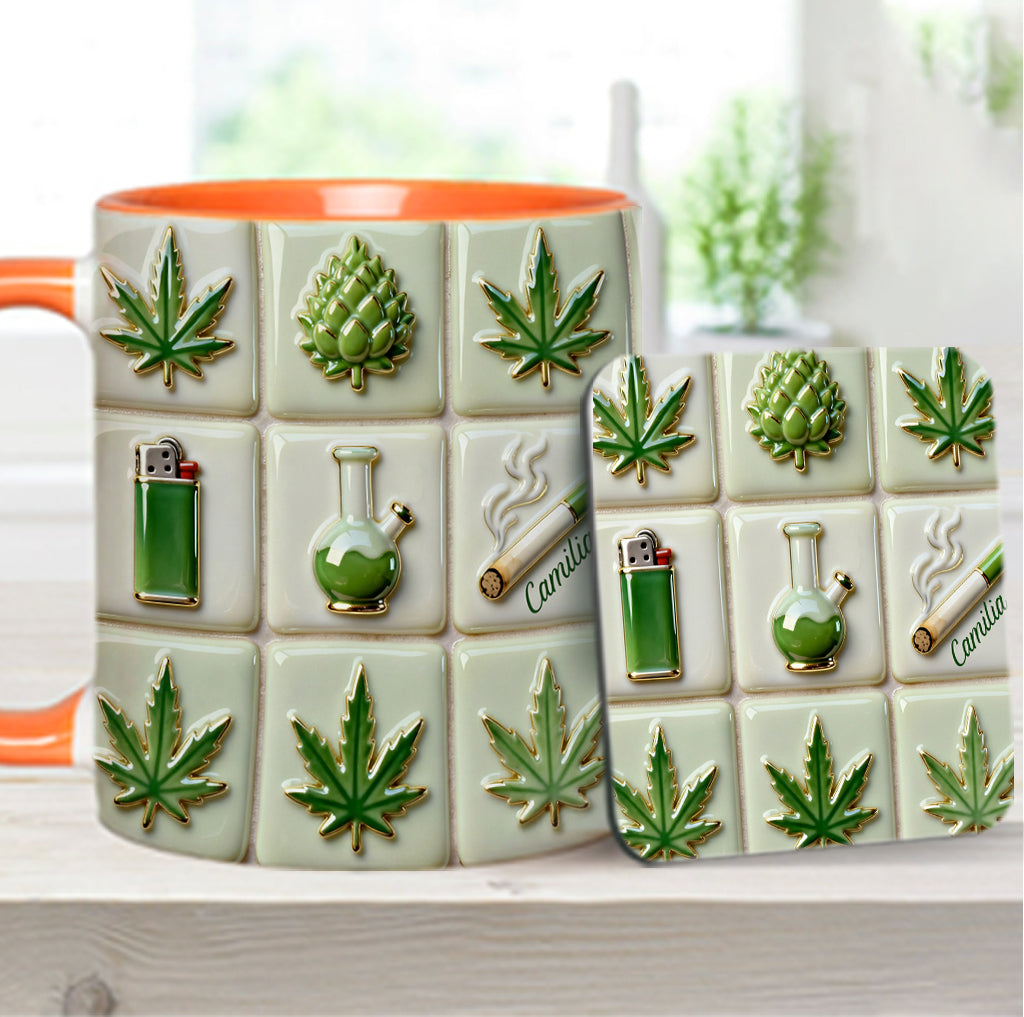 Mug personnalisé Green Magic Leaf - Motif cannabis