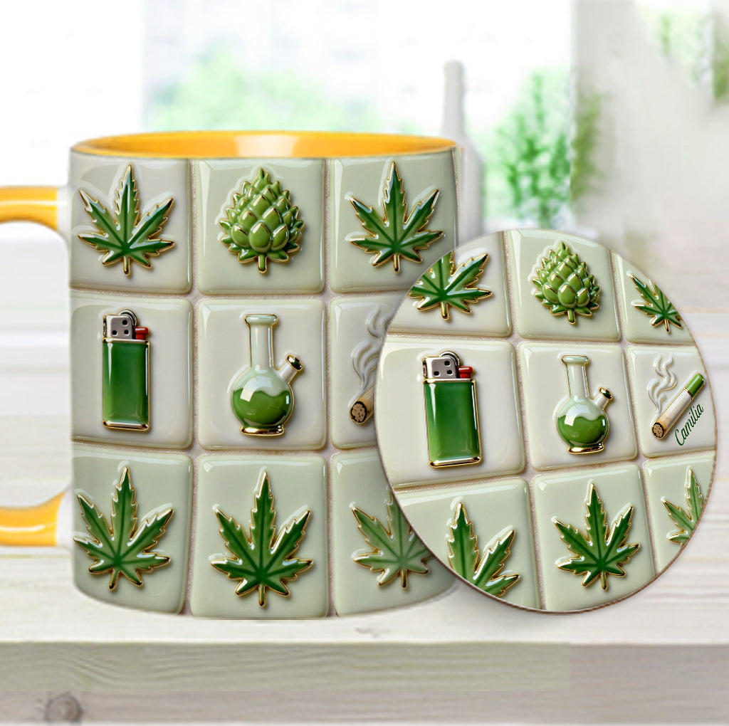 Mug personnalisé Green Magic Leaf - Motif cannabis