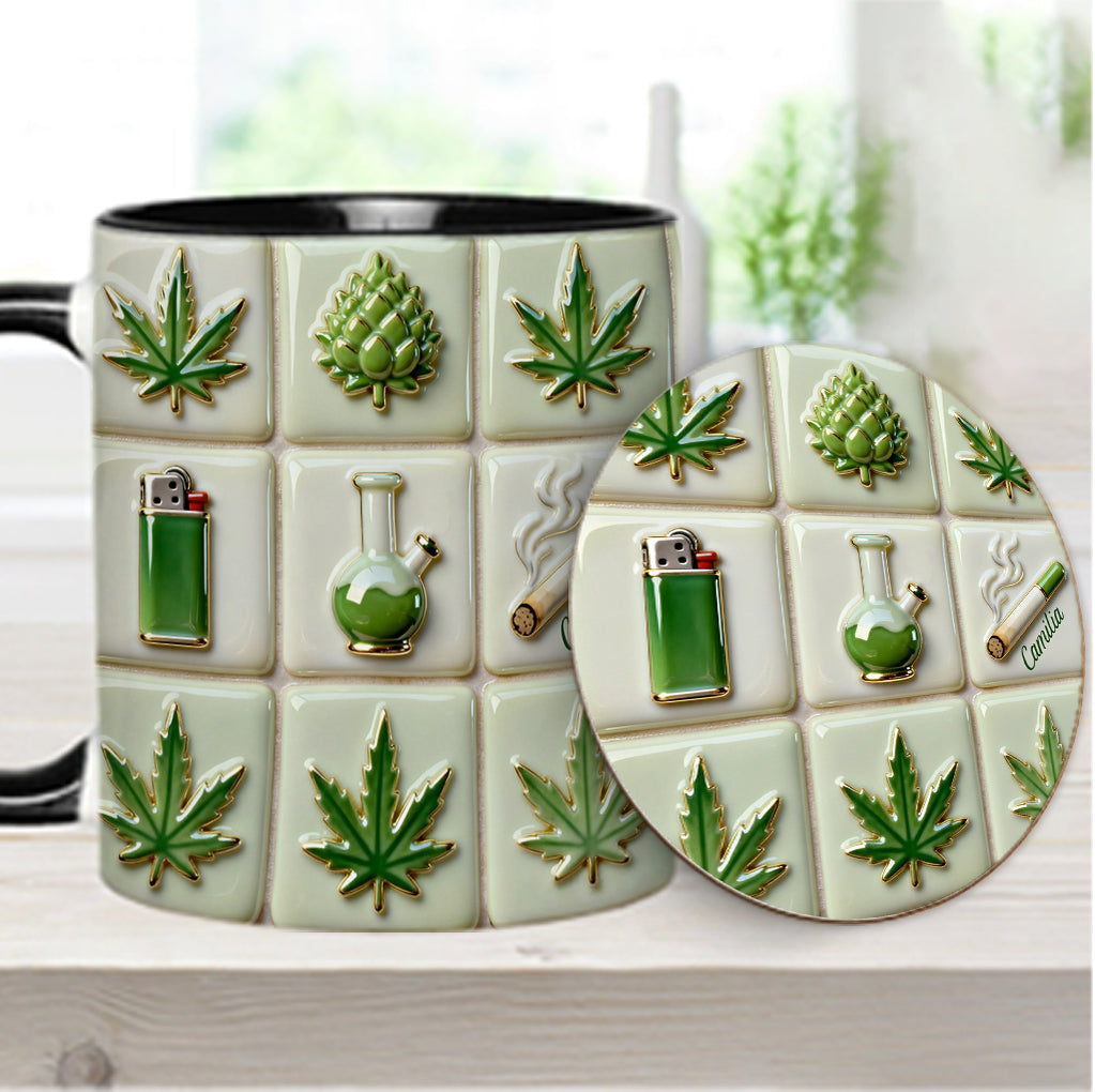Mug personnalisé Green Magic Leaf - Motif cannabis