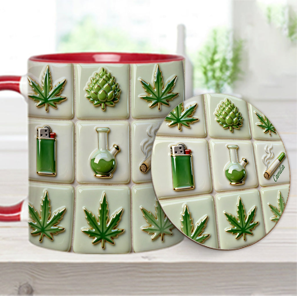Mug personnalisé Green Magic Leaf - Motif cannabis