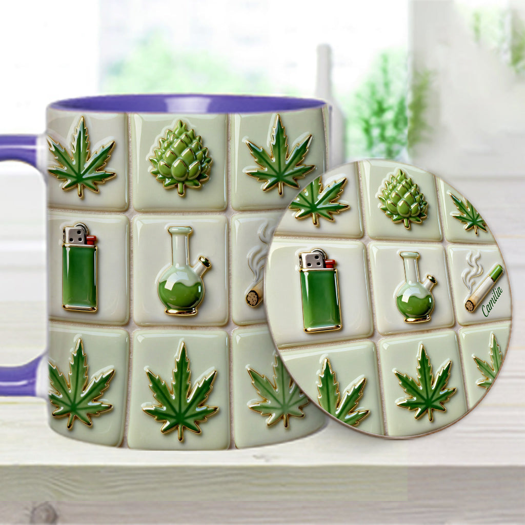 Mug personnalisé Green Magic Leaf - Motif cannabis