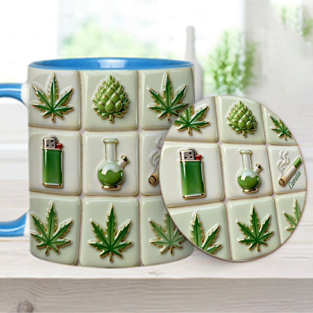 Mug personnalisé Green Magic Leaf - Motif cannabis