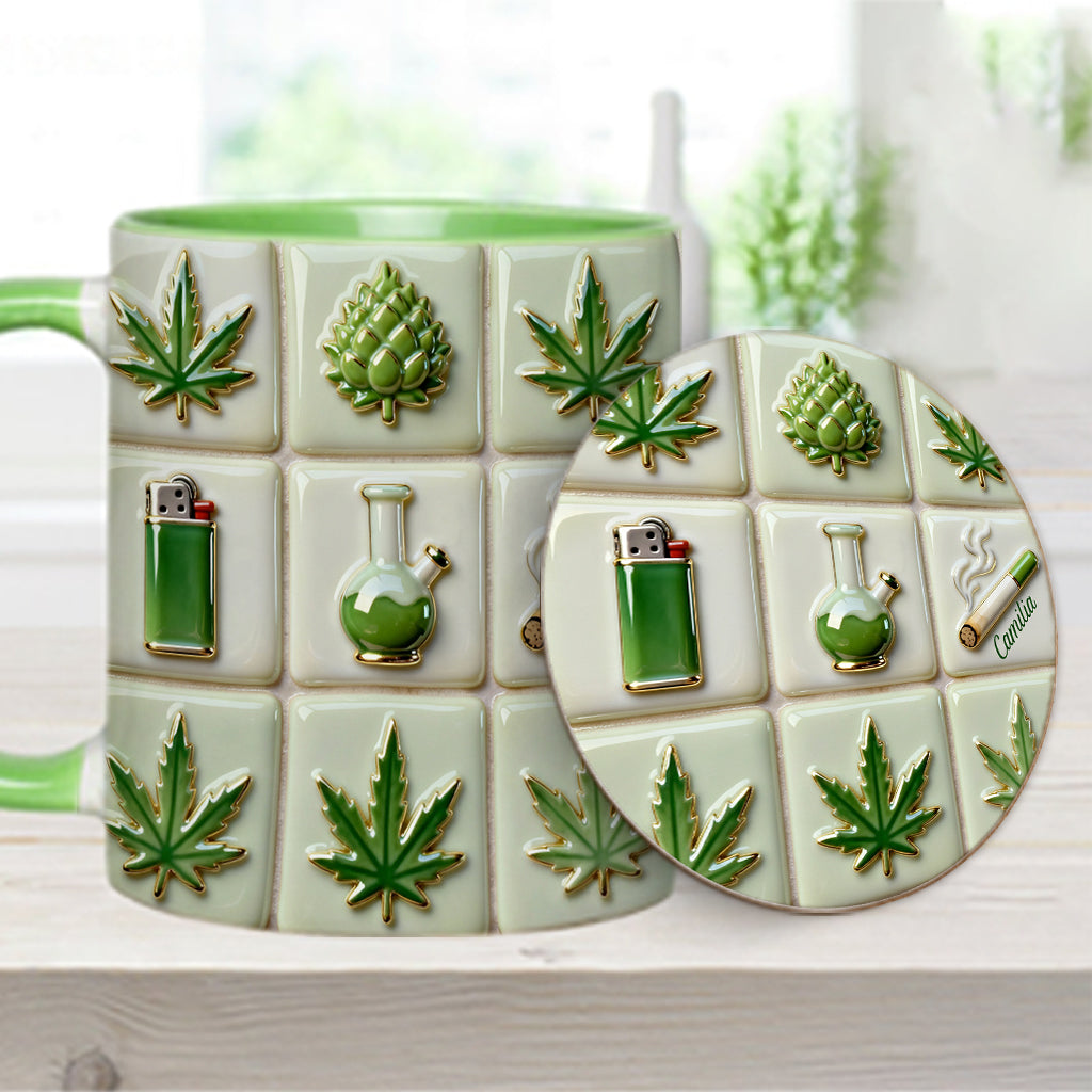 Mug personnalisé Green Magic Leaf - Motif cannabis