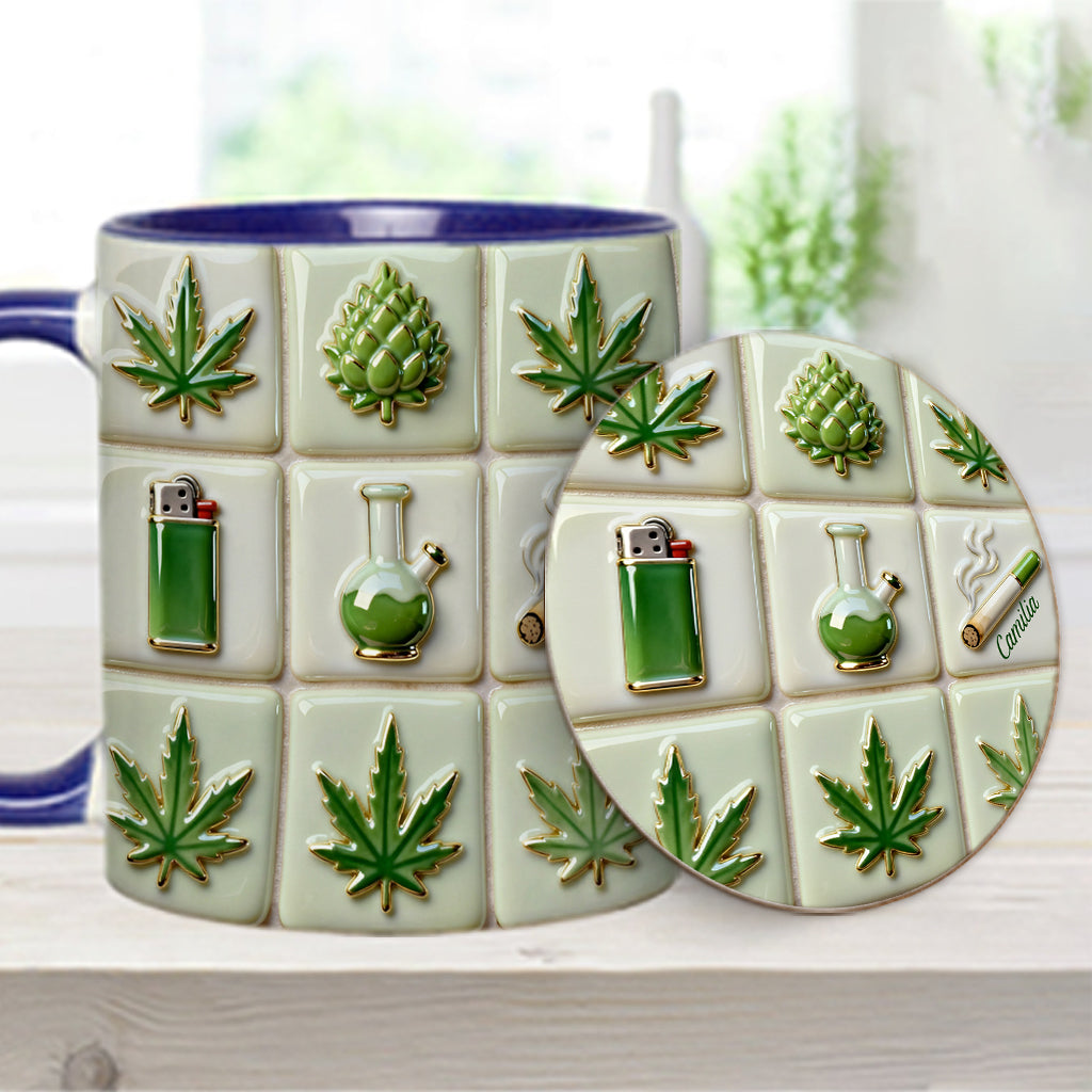 Mug personnalisé Green Magic Leaf - Motif cannabis