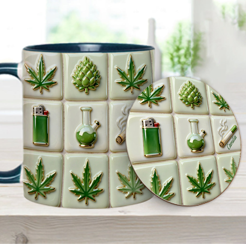 Mug personnalisé Green Magic Leaf - Motif cannabis