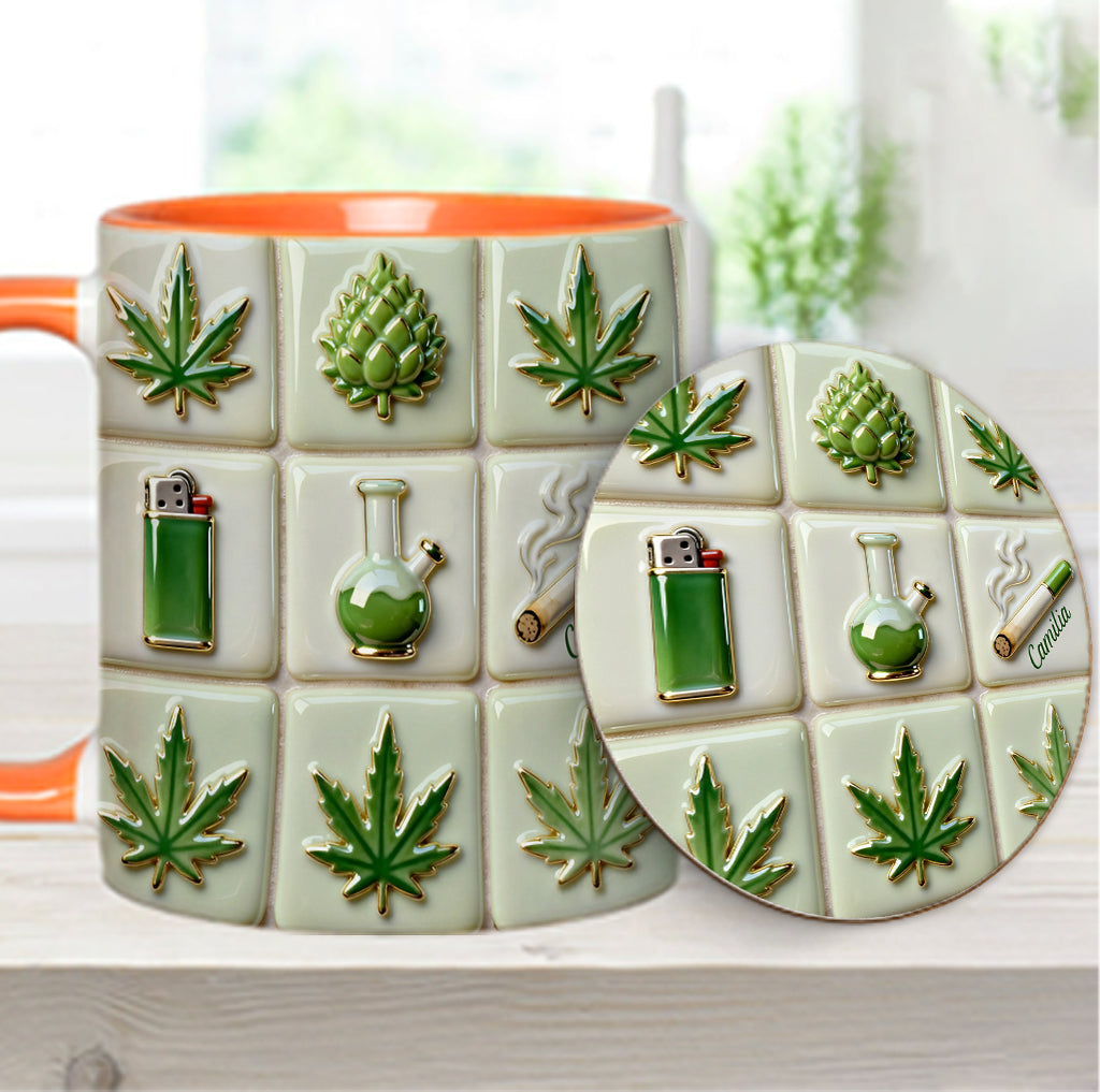 Mug personnalisé Green Magic Leaf - Motif cannabis