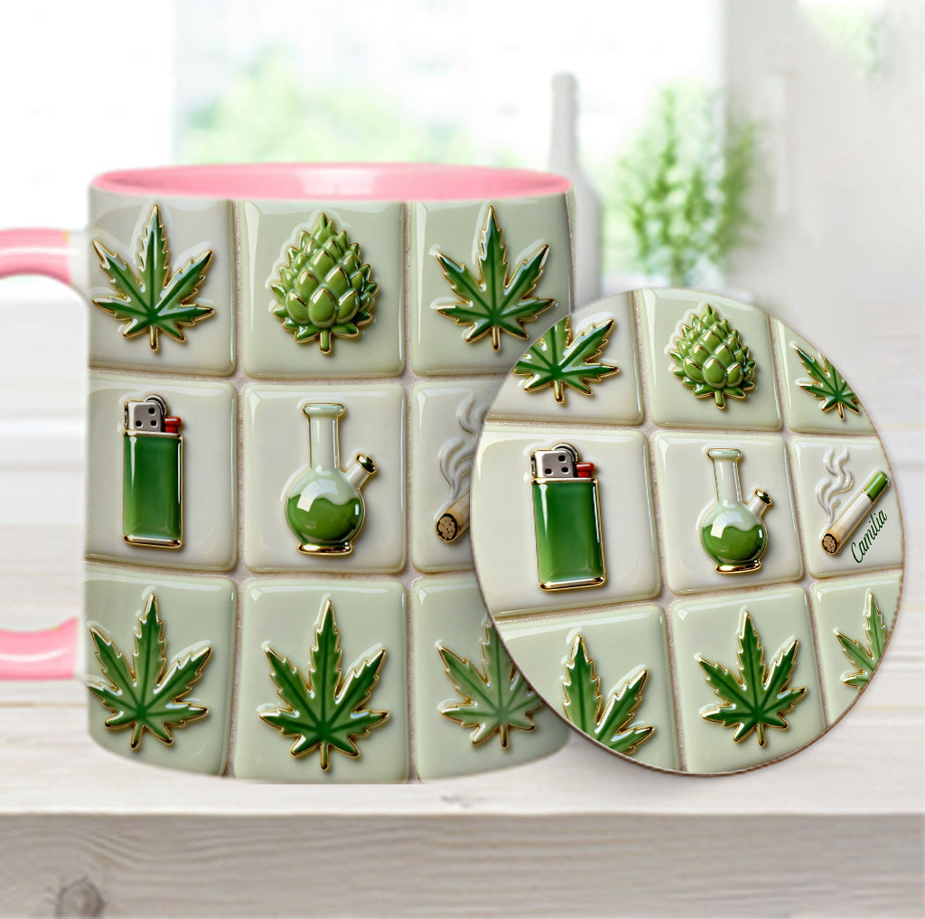 Mug personnalisé Green Magic Leaf - Motif cannabis