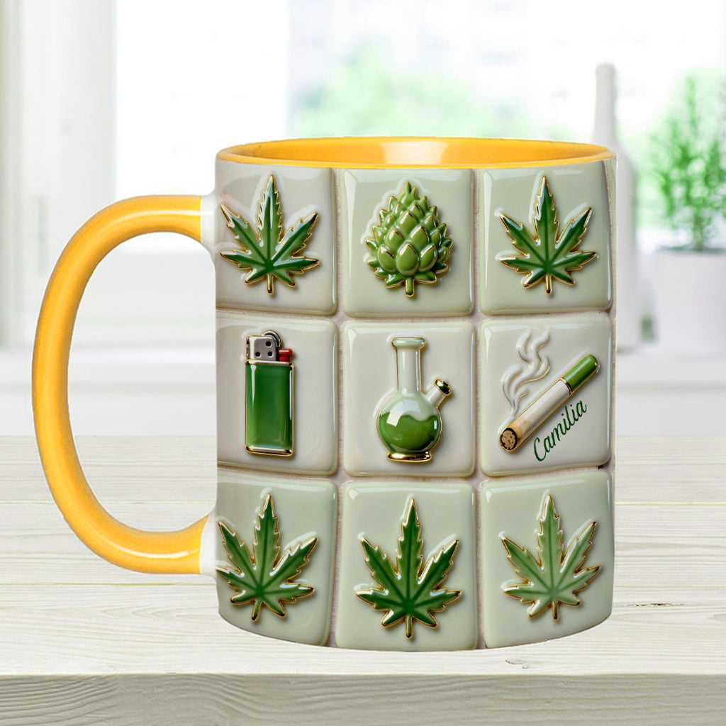 Mug personnalisé Green Magic Leaf - Motif cannabis