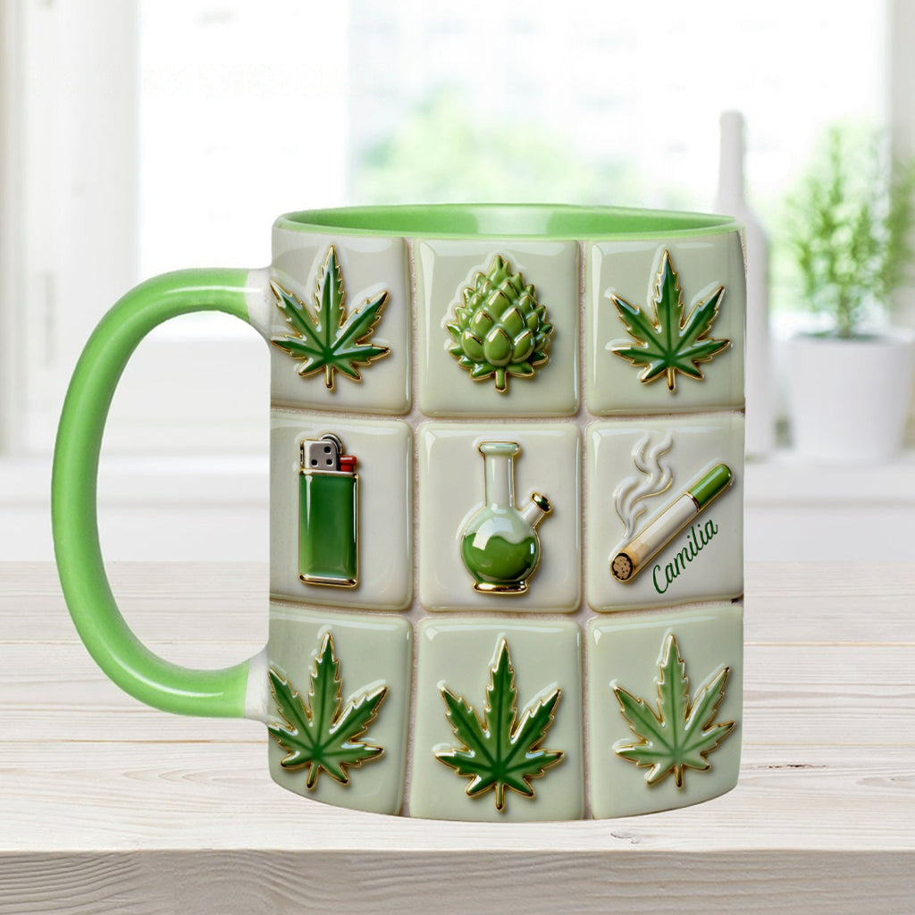 Mug personnalisé Green Magic Leaf - Motif cannabis